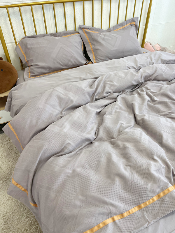 91家纺网 家纺一手货源 找家纺 艾莱2022新款华夫格全棉水洗棉四件套-卡诺凡卡诺凡-雅典灰