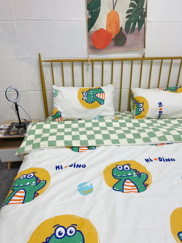 91家纺网 家纺一手货源 找家纺 澳萝拉 2023新款全棉印花四件套会员减5元 嗨迪诺