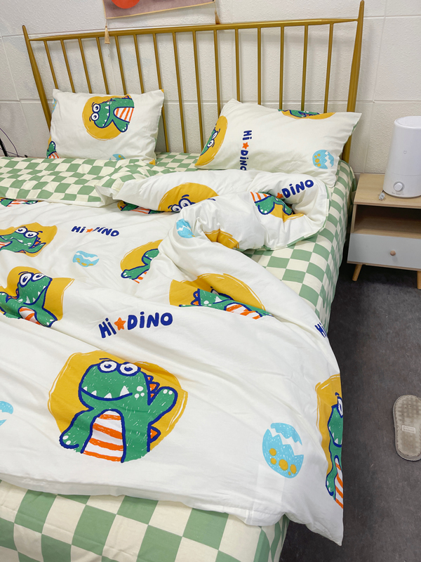 91家纺网 家纺一手货源 找家纺 澳萝拉 2023新款全棉印花四件套会员减5元 嗨迪诺