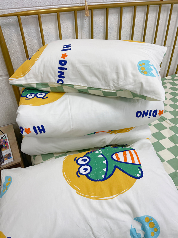 91家纺网 家纺一手货源 找家纺 澳萝拉 2023新款全棉印花四件套会员减5元 嗨迪诺