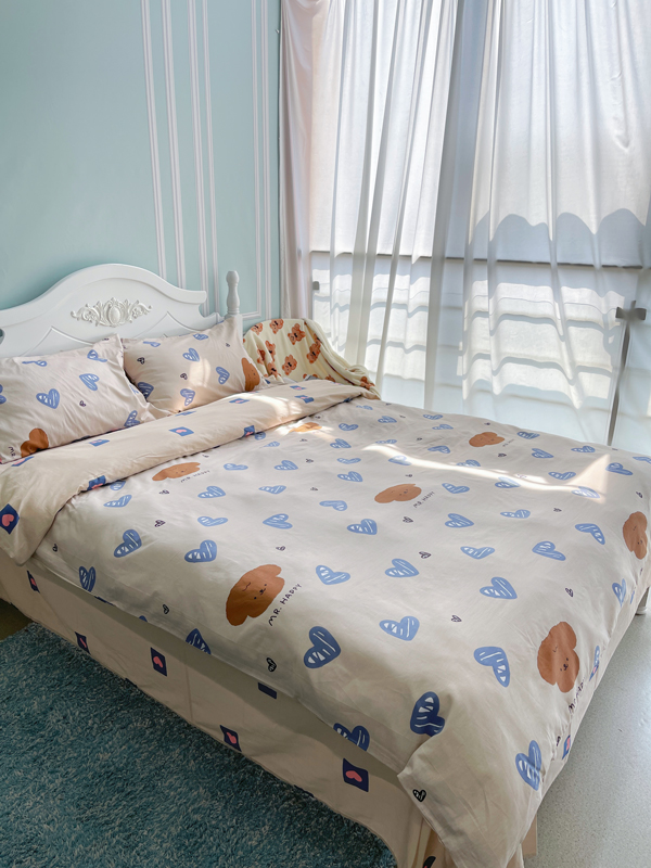 91家纺网 家纺一手货源 找家纺 澳萝拉 2023新款全棉印花四件套会员减5元 可爱多多