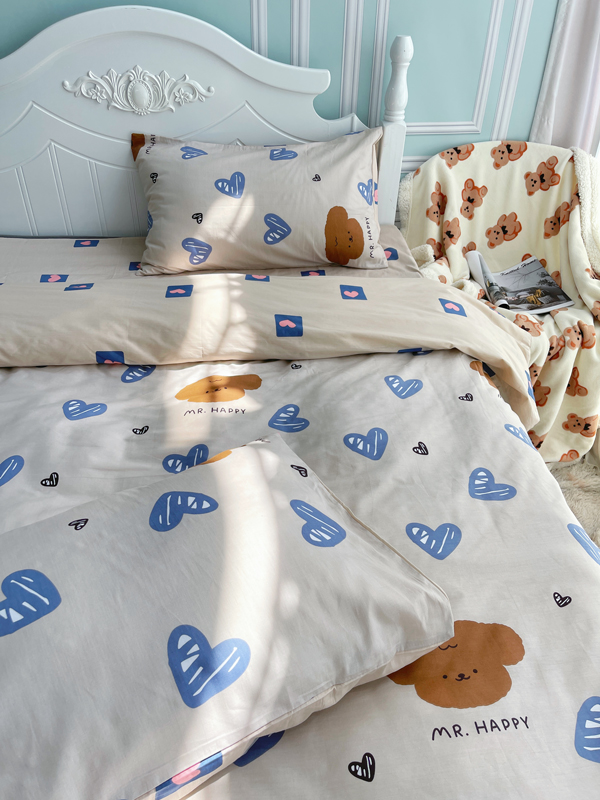 91家纺网 家纺一手货源 找家纺 澳萝拉 2023新款全棉印花四件套会员减5元 可爱多多