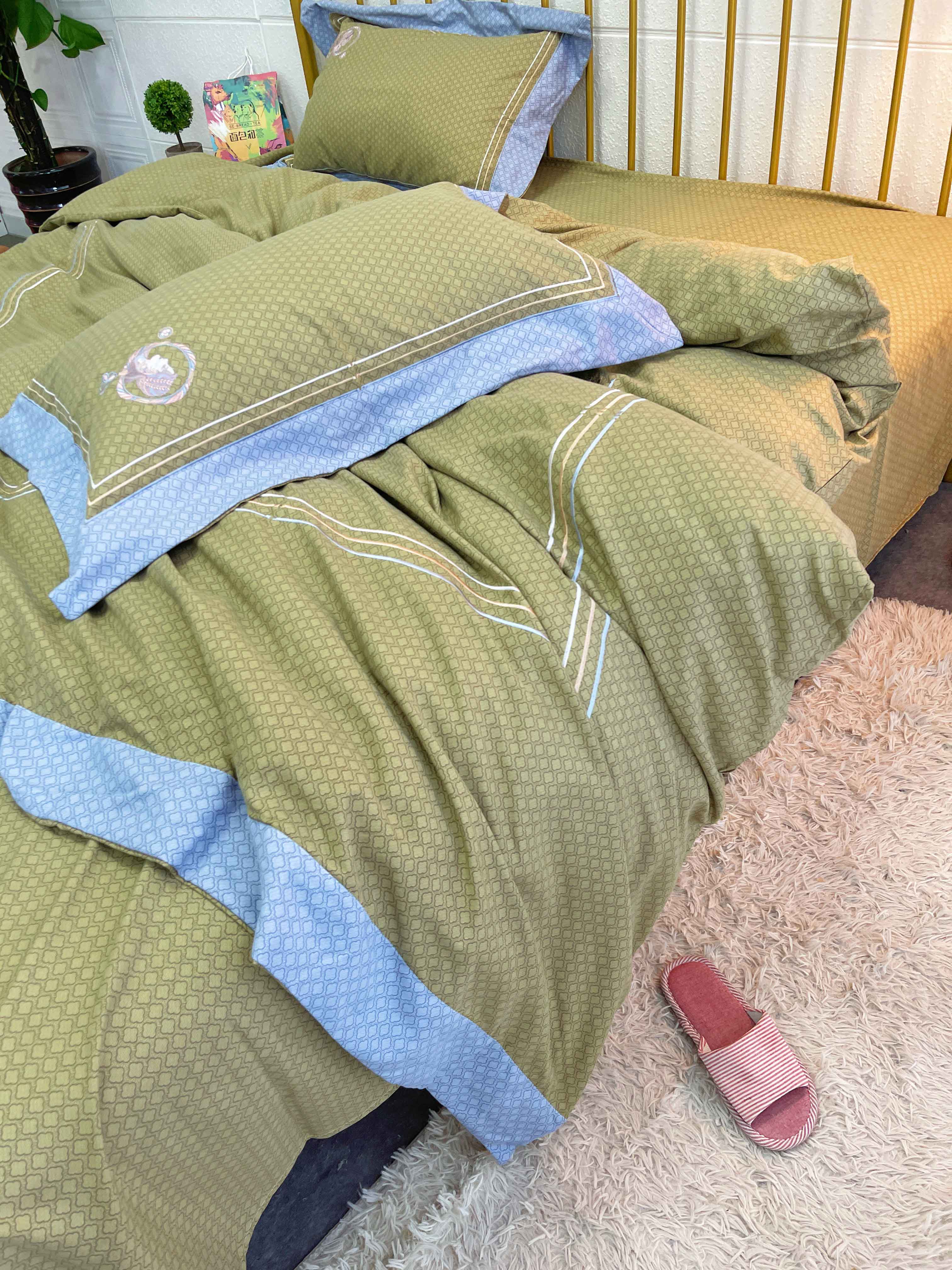 91家纺网 家纺一手货源 找家纺 （总）花漾家居 2023新款秋冬磨毛绣花四件套