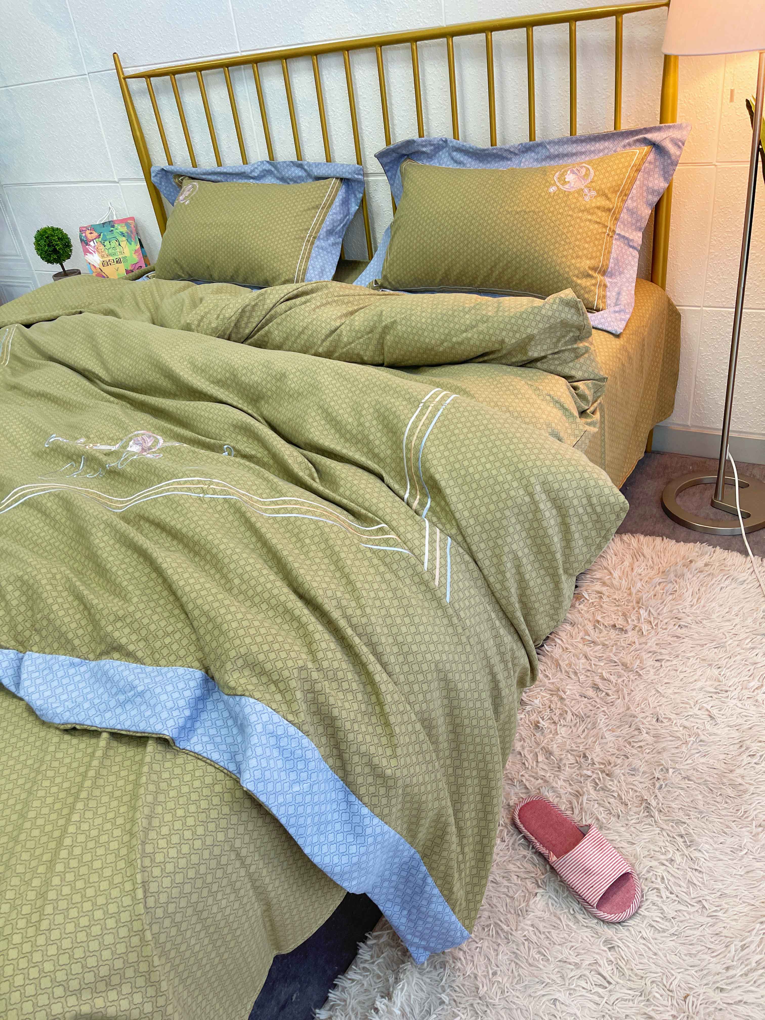 91家纺网 家纺一手货源 找家纺 （总）花漾家居 2023新款秋冬磨毛绣花四件套