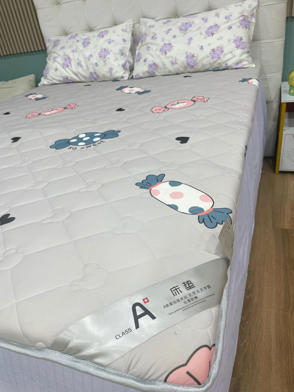 91家纺网 家纺一手货源 找家纺 寐珂家纺 2026新款A类针织大豆双人床垫 可爱甜心