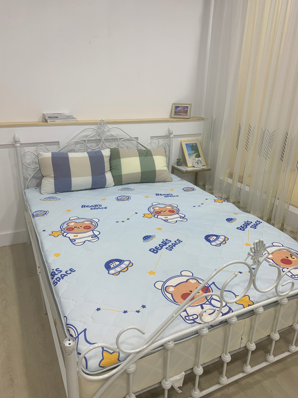 91家纺网 家纺一手货源 找家纺 寐珂家纺 2026新款A类针织大豆双人床垫 太空熊