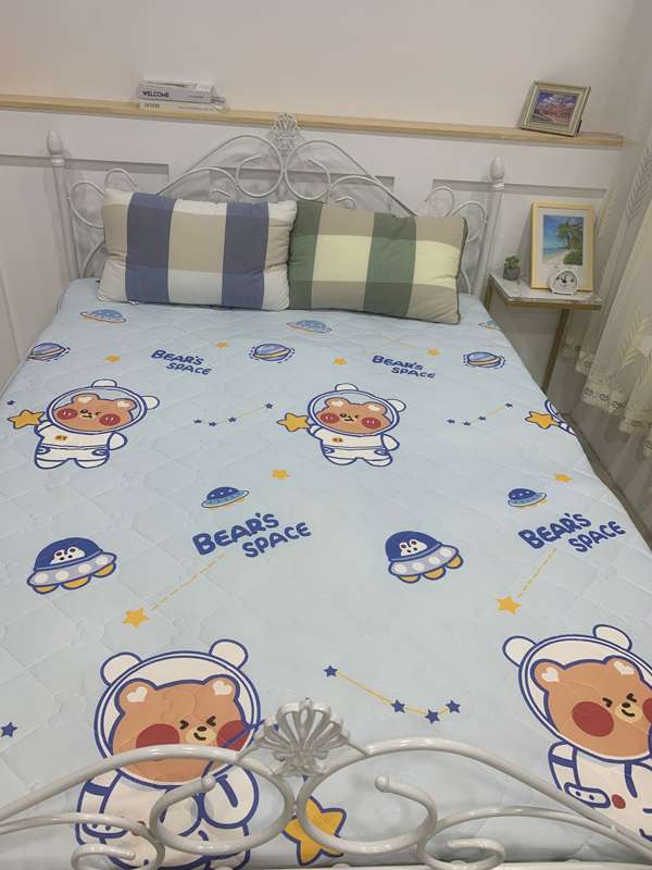 91家纺网 家纺一手货源 找家纺 寐珂家纺 2026新款A类针织大豆双人床垫 太空熊