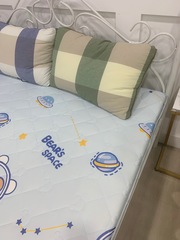 91家纺网 家纺一手货源 找家纺 寐珂家纺 2026新款A类针织大豆双人床垫 太空熊