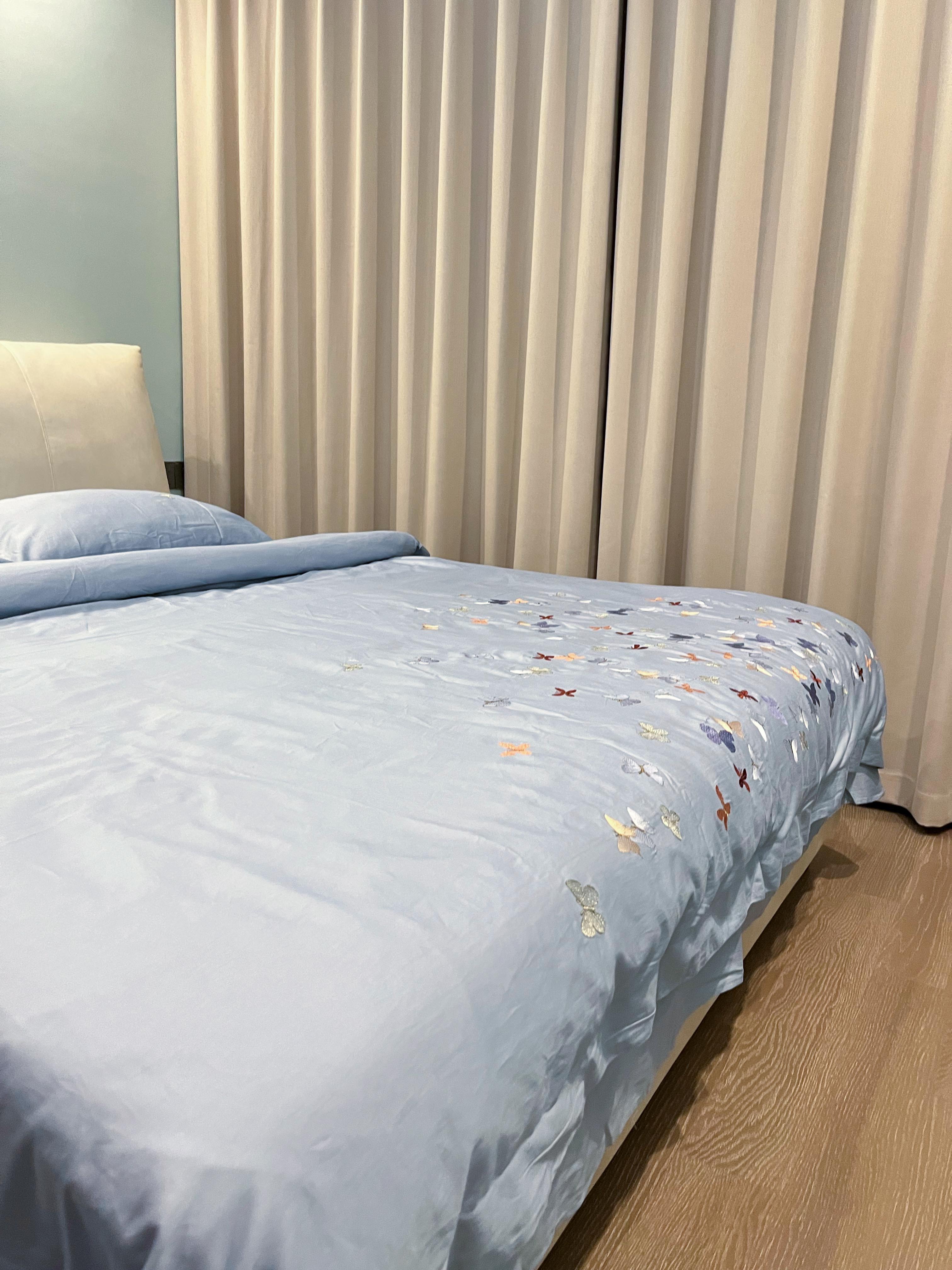 91家纺网 家纺一手货源 找家纺 (总) 理想家 2022新款13372全棉刺绣四件套-蝴蝶