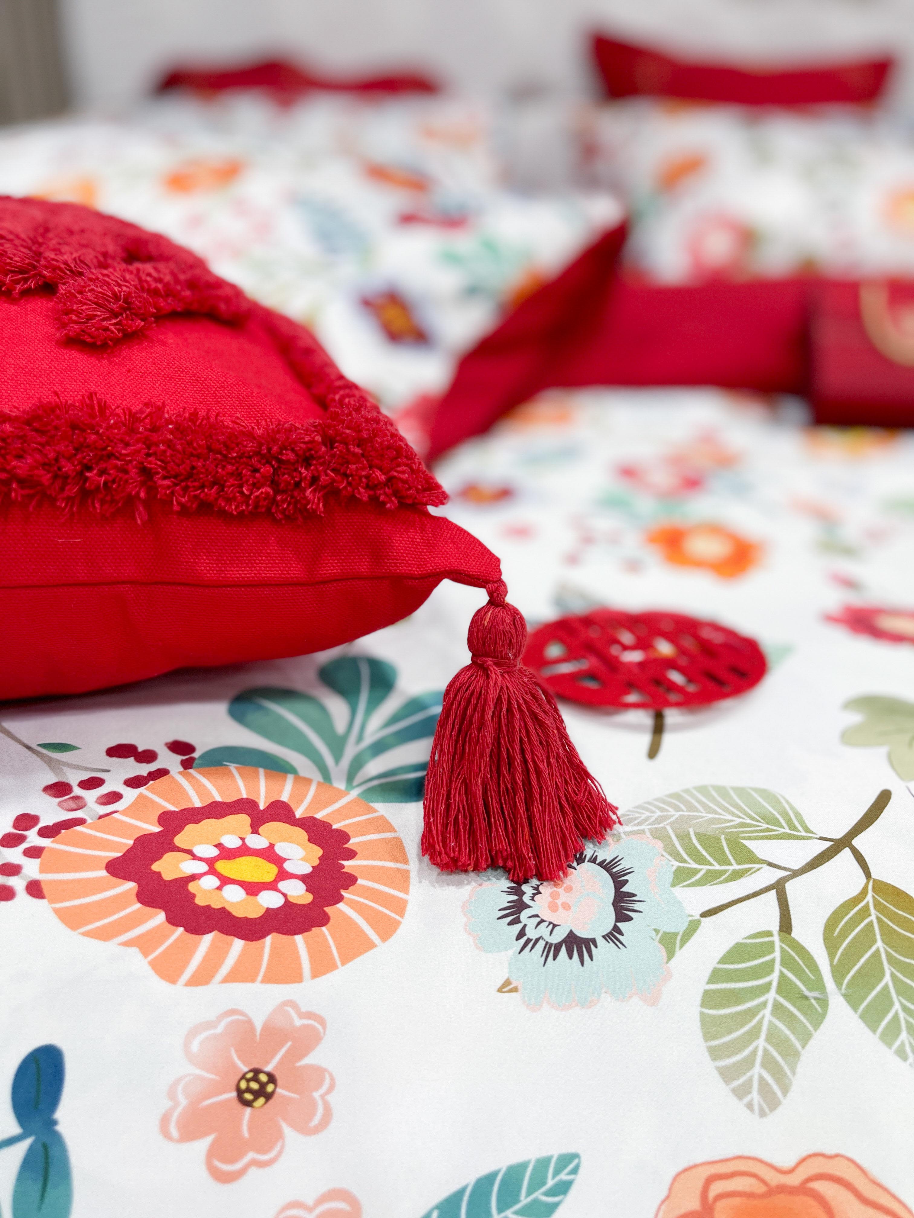 91家纺网 家纺一手货源 找家纺 用心 2022新款数码印花婚庆四件套 秘密花园