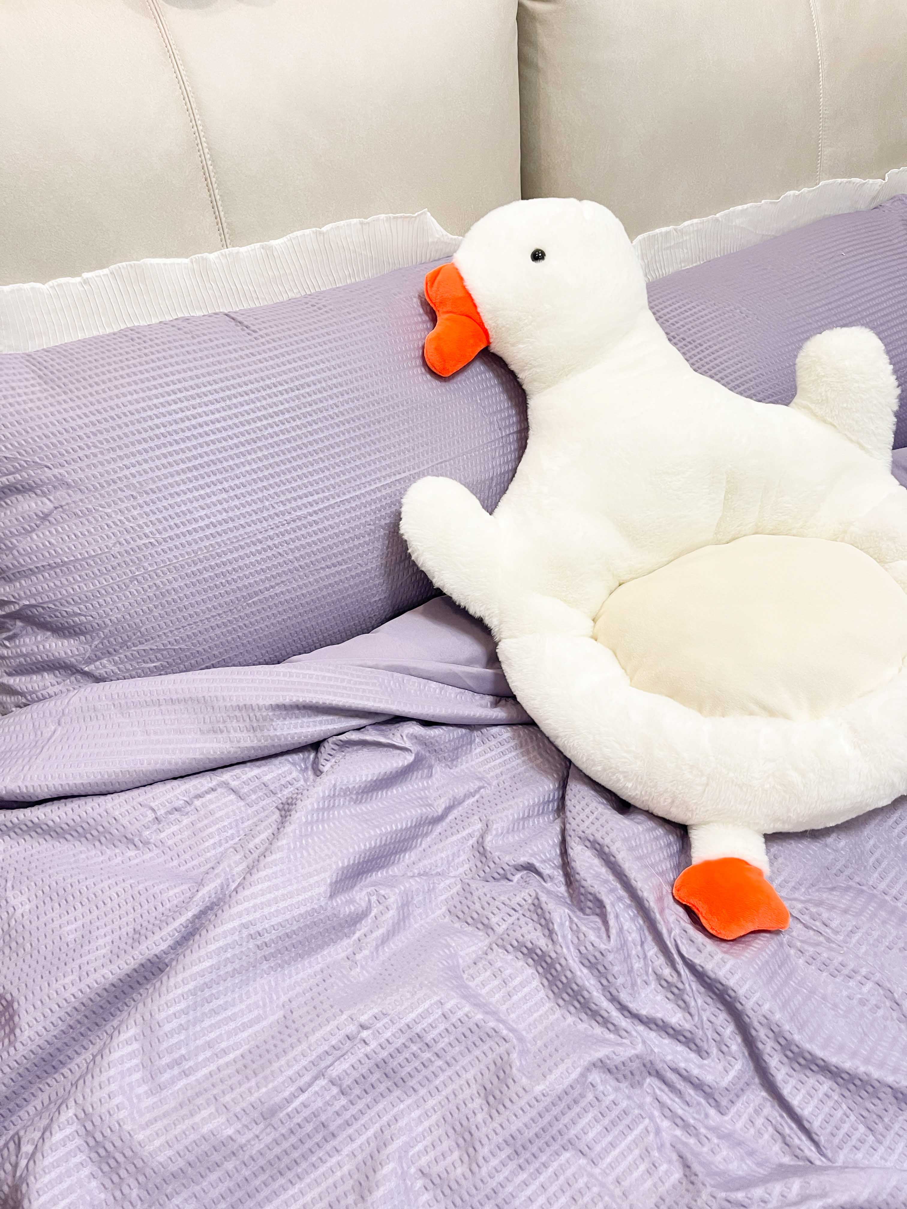 91家纺网 家纺一手货源 找家纺 慕澄家纺 2022新款华夫格雪纺花边四件套 魅惑紫