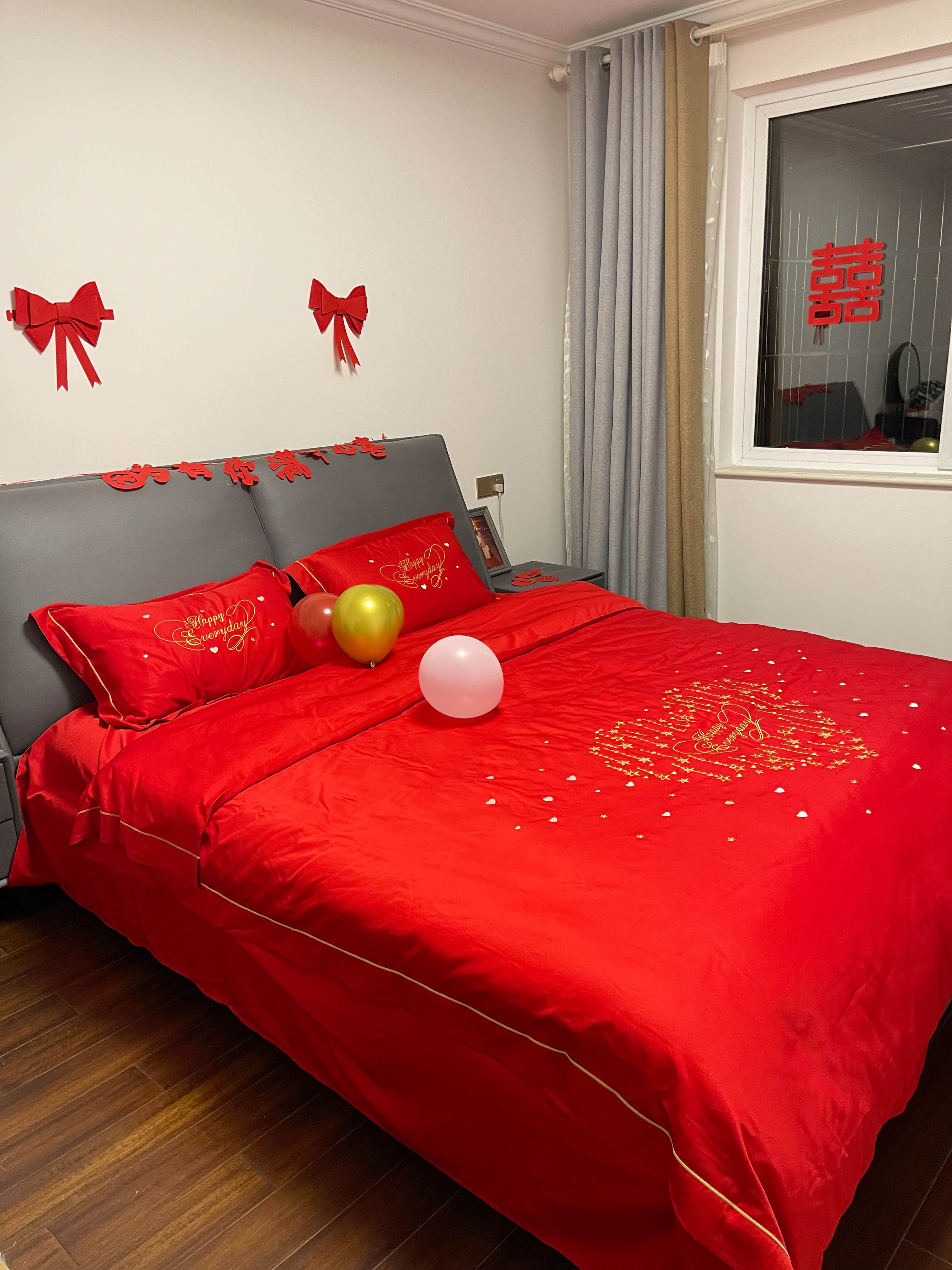 91家纺网 家纺一手货源 找家纺 （总）金麦 2020新款40支13372全棉刺绣婚庆系四件套