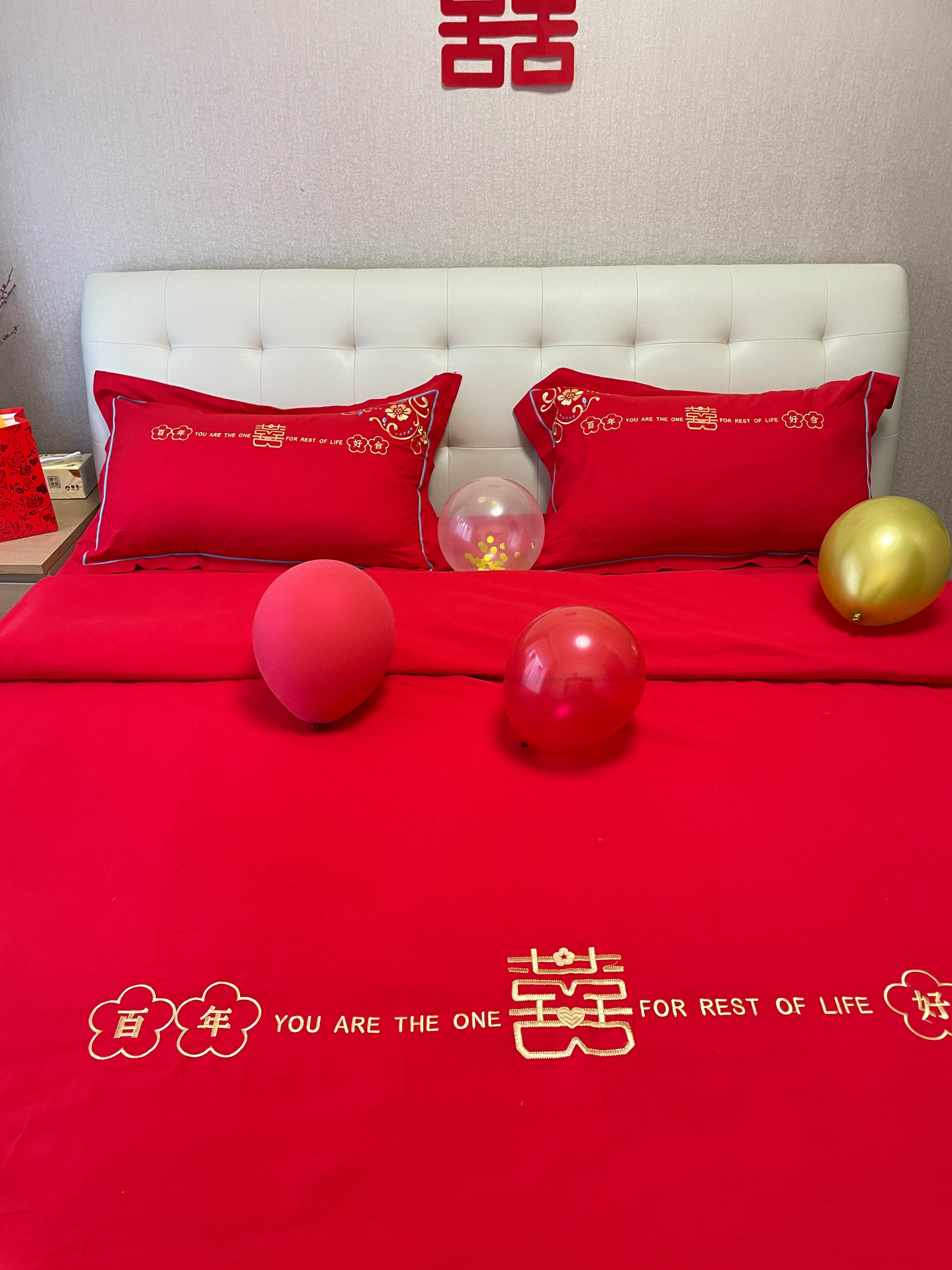 91家纺网 家纺一手货源 找家纺 （总）金麦家纺2022新款婚庆被大红喜被加厚磨毛婚庆四件套