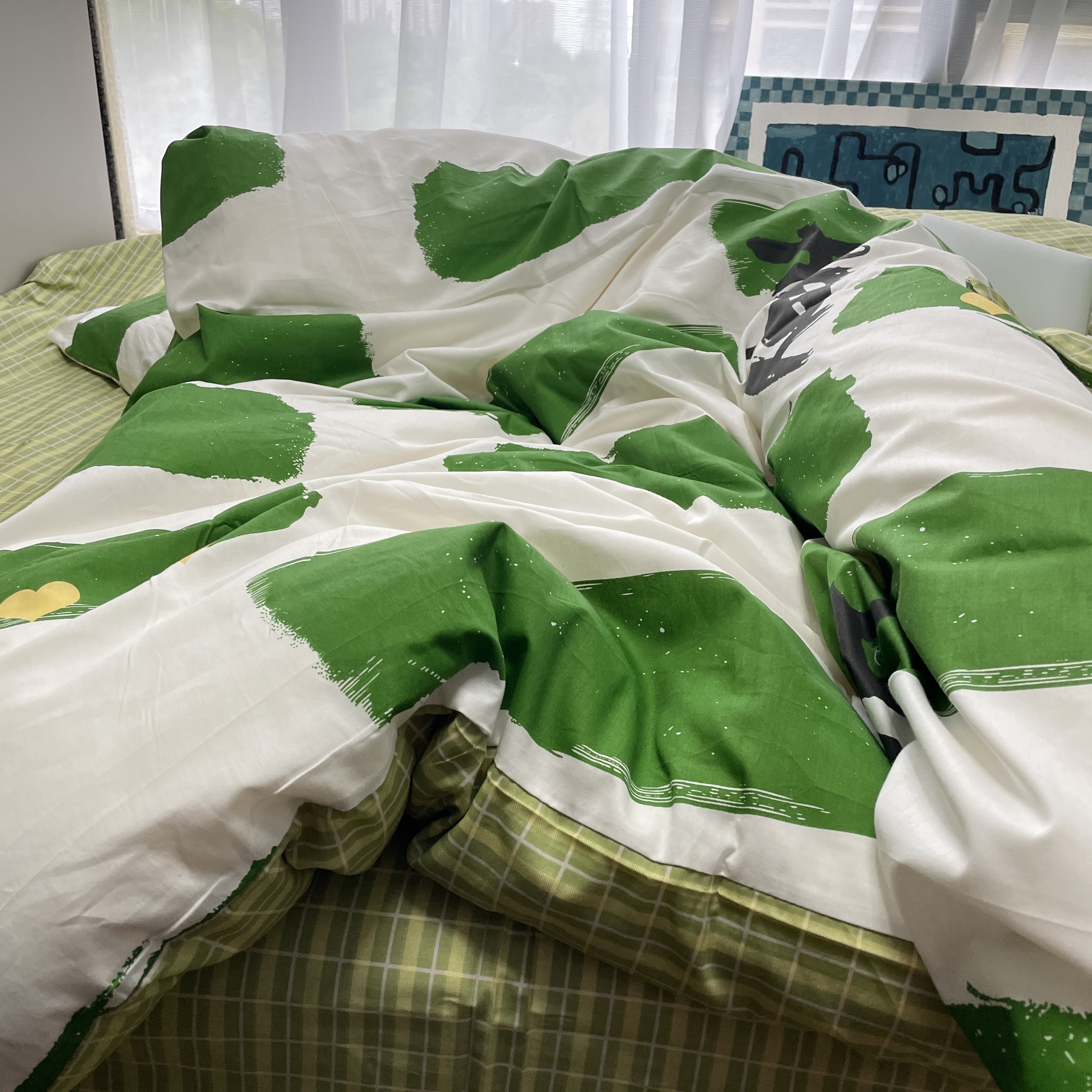 91家纺网 家纺一手货源 找家纺 感遇2022新款纯棉印花四件套 时尚空间