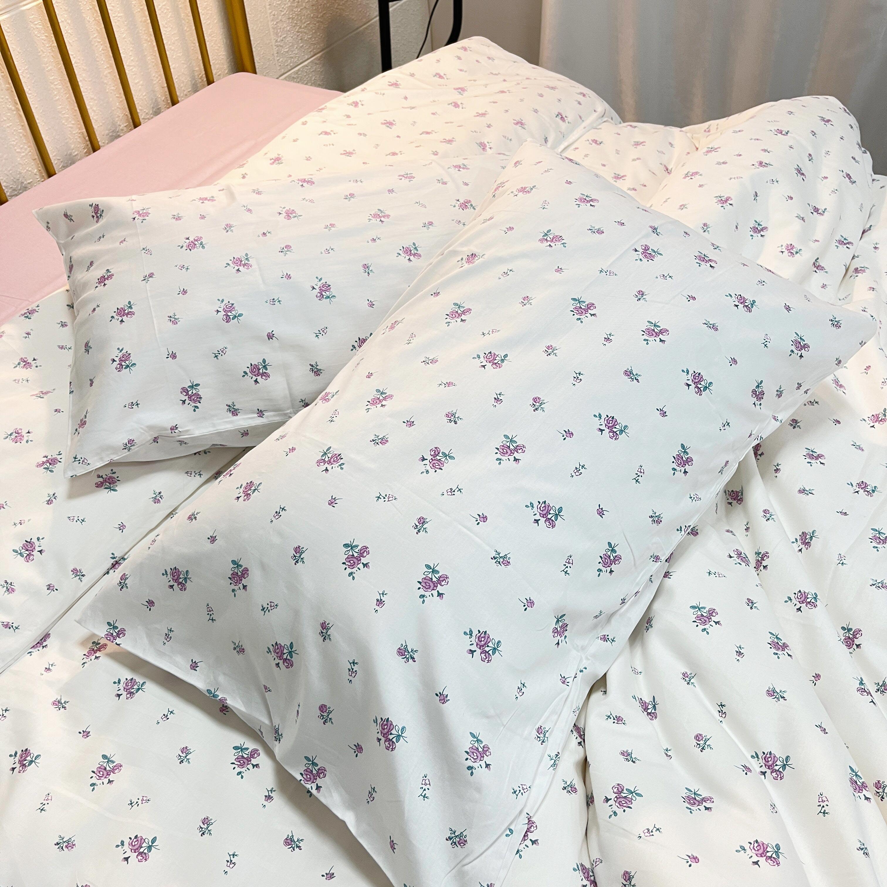 91家纺网 家纺一手货源 找家纺 感遇2022新款纯棉印花四件套 丁香