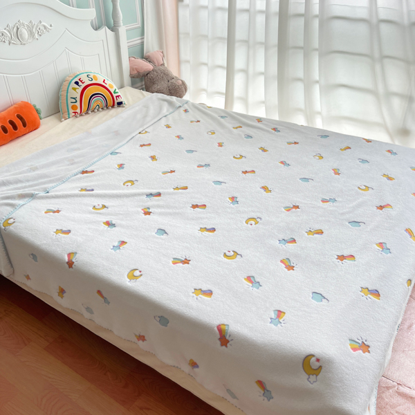 91家纺网 家纺一手货源 找家纺 大米家居 2023新款云朵绒多功能毛毯 星辰大海