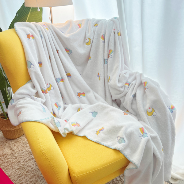 91家纺网 家纺一手货源 找家纺 大米家居 2023新款云朵绒多功能毛毯 星辰大海