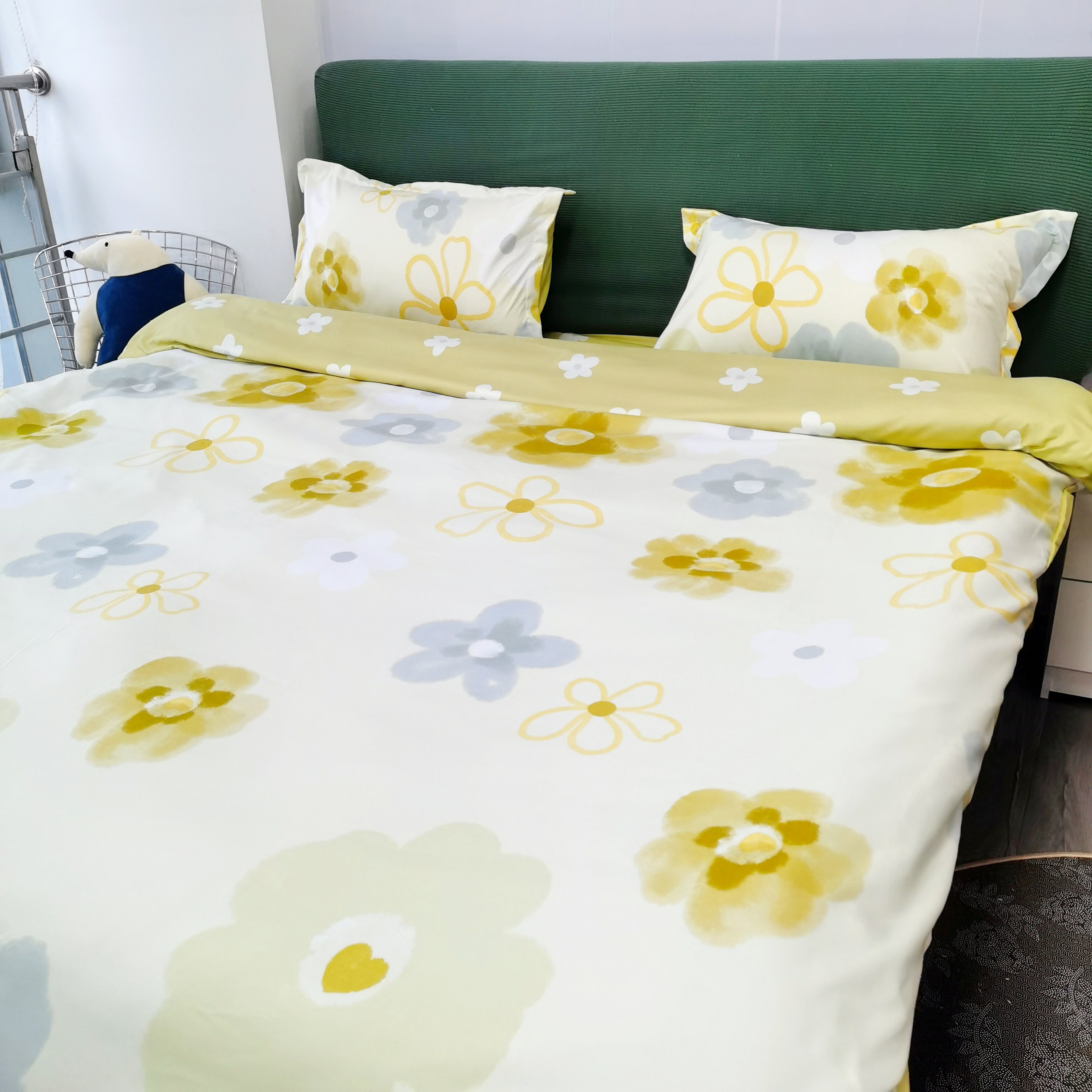 91家纺网 家纺一手货源 找家纺 艾橙2022秋冬新款140g植物羊绒磨毛四件套系列 静待花开