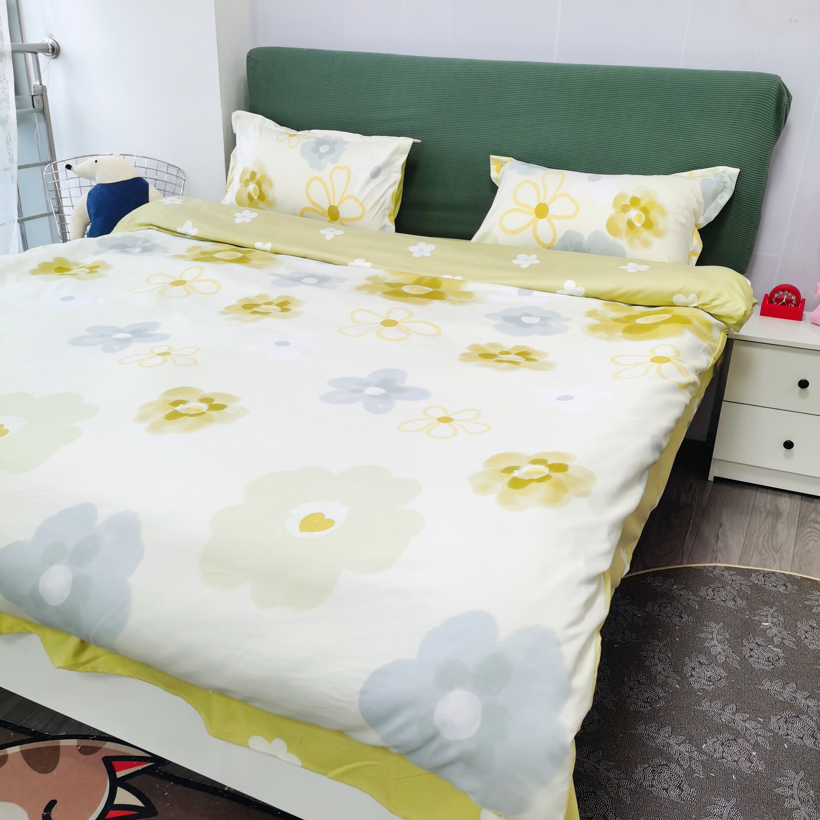 91家纺网 家纺一手货源 找家纺 艾橙2022秋冬新款140g植物羊绒磨毛四件套系列 静待花开