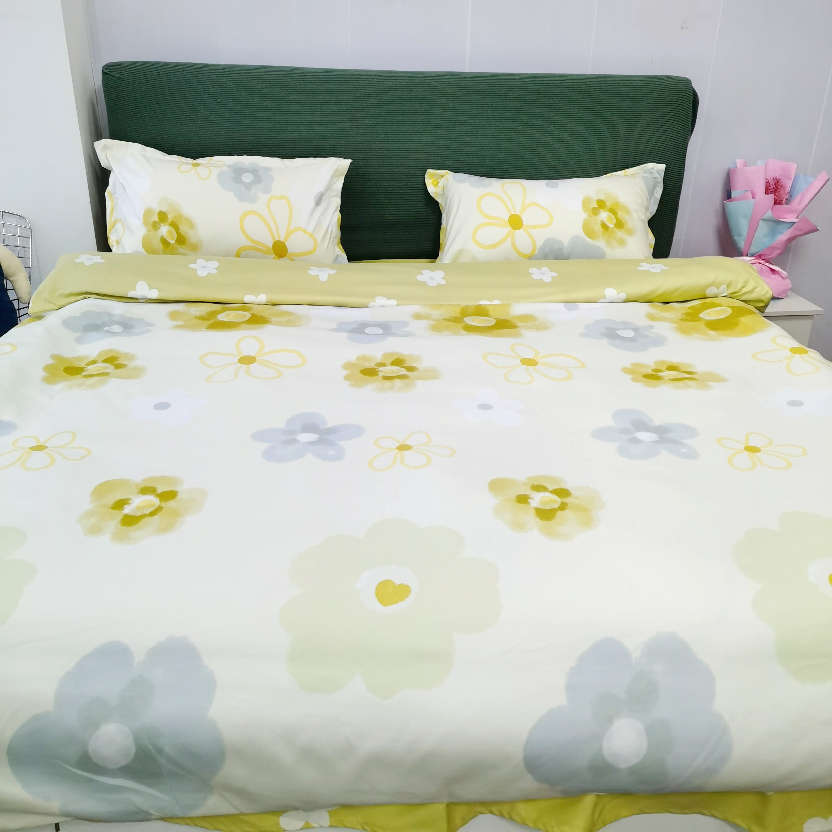 91家纺网 家纺一手货源 找家纺 艾橙2022秋冬新款140g植物羊绒磨毛四件套系列 静待花开