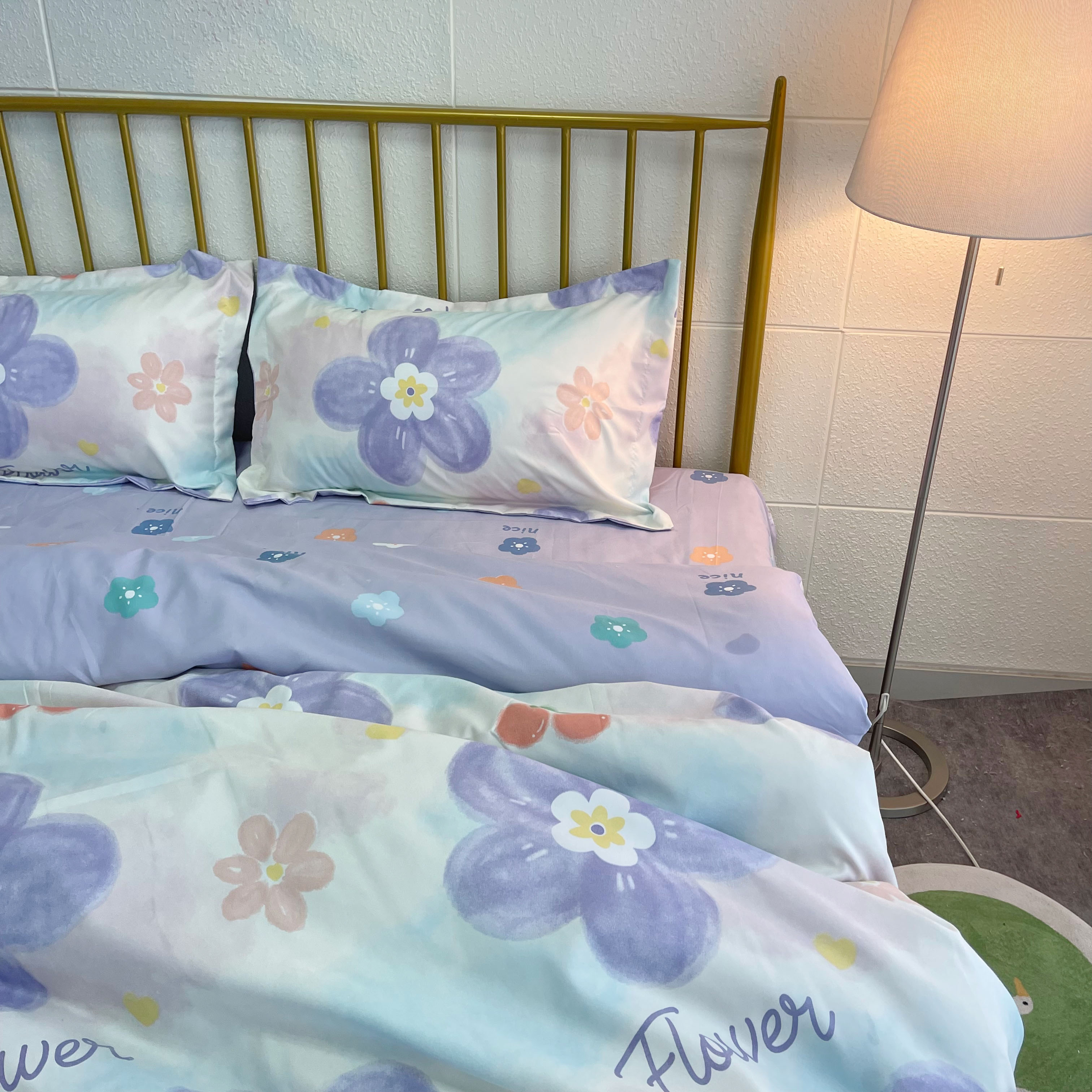 91家纺网 家纺一手货源 找家纺 艾橙2022秋冬新款140g植物羊绒磨毛四件套系列 蜜恋花