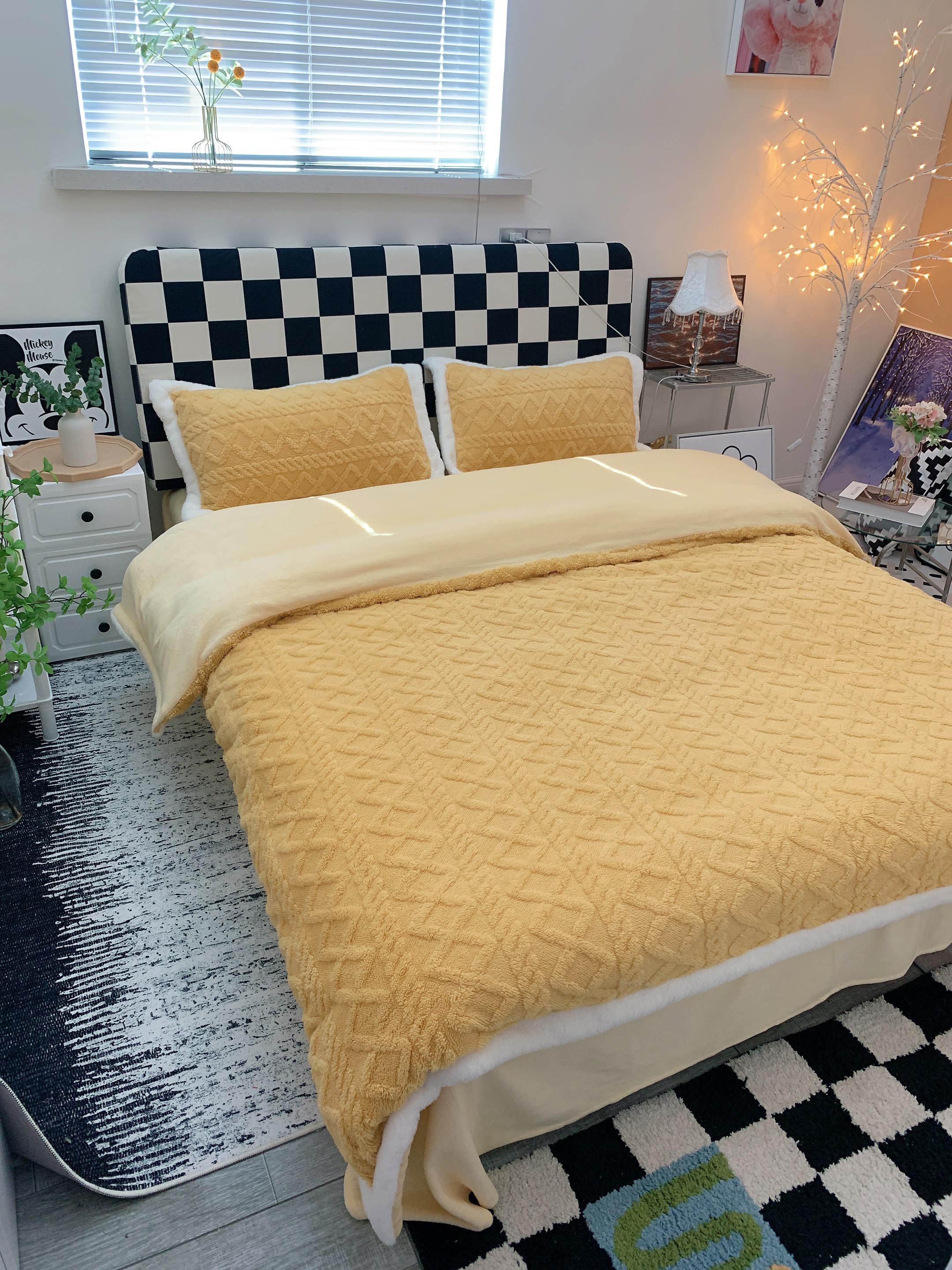 91家纺网 家纺一手货源 找家纺 潮邦 2025【含买家秀】塔芙绒牛奶绒轻奢保暖四件套 塔芙黄