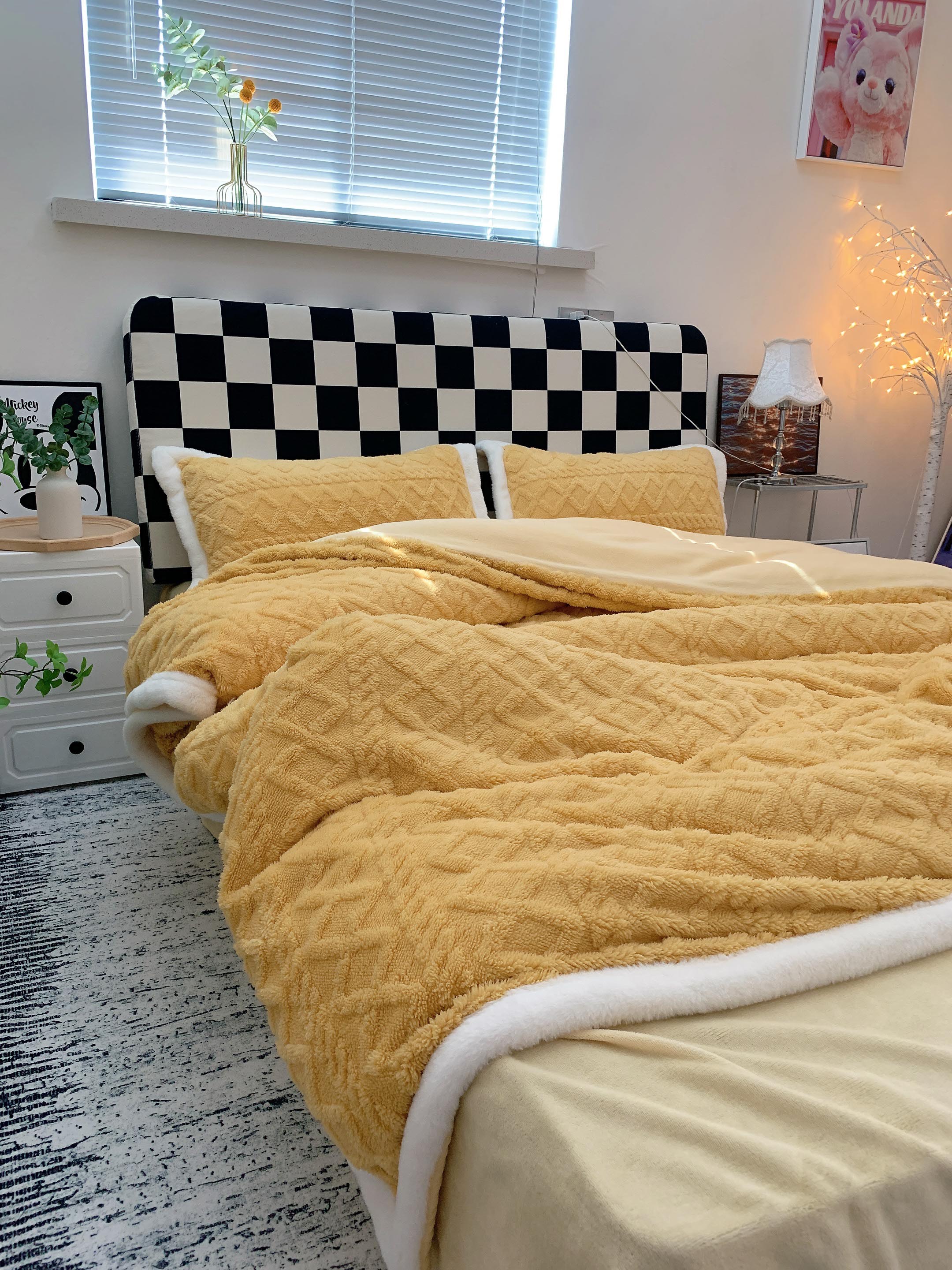 91家纺网 家纺一手货源 找家纺 潮邦 2025【含买家秀】塔芙绒牛奶绒轻奢保暖四件套 塔芙黄