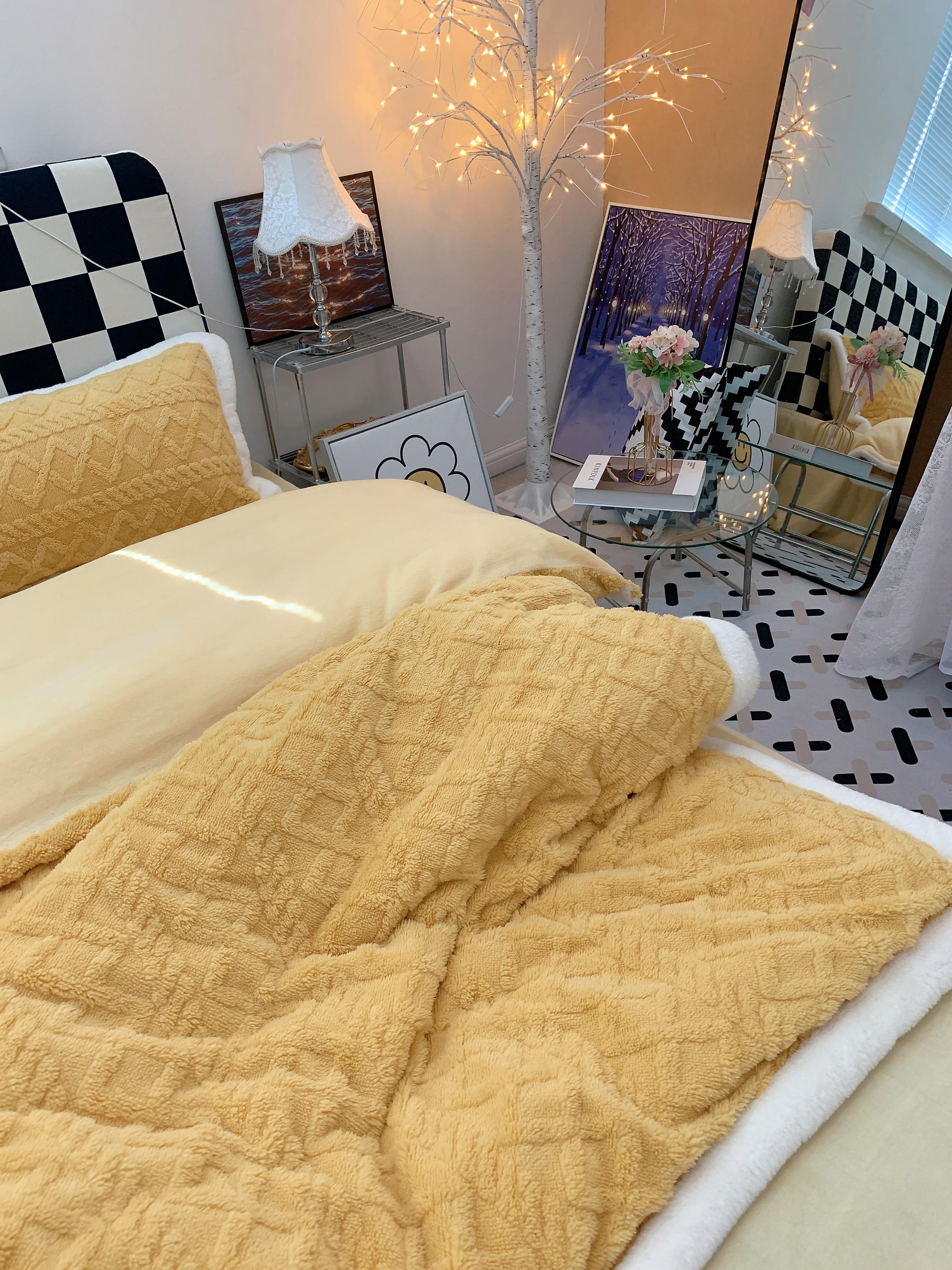 91家纺网 家纺一手货源 找家纺 潮邦 2025【含买家秀】塔芙绒牛奶绒轻奢保暖四件套 塔芙黄