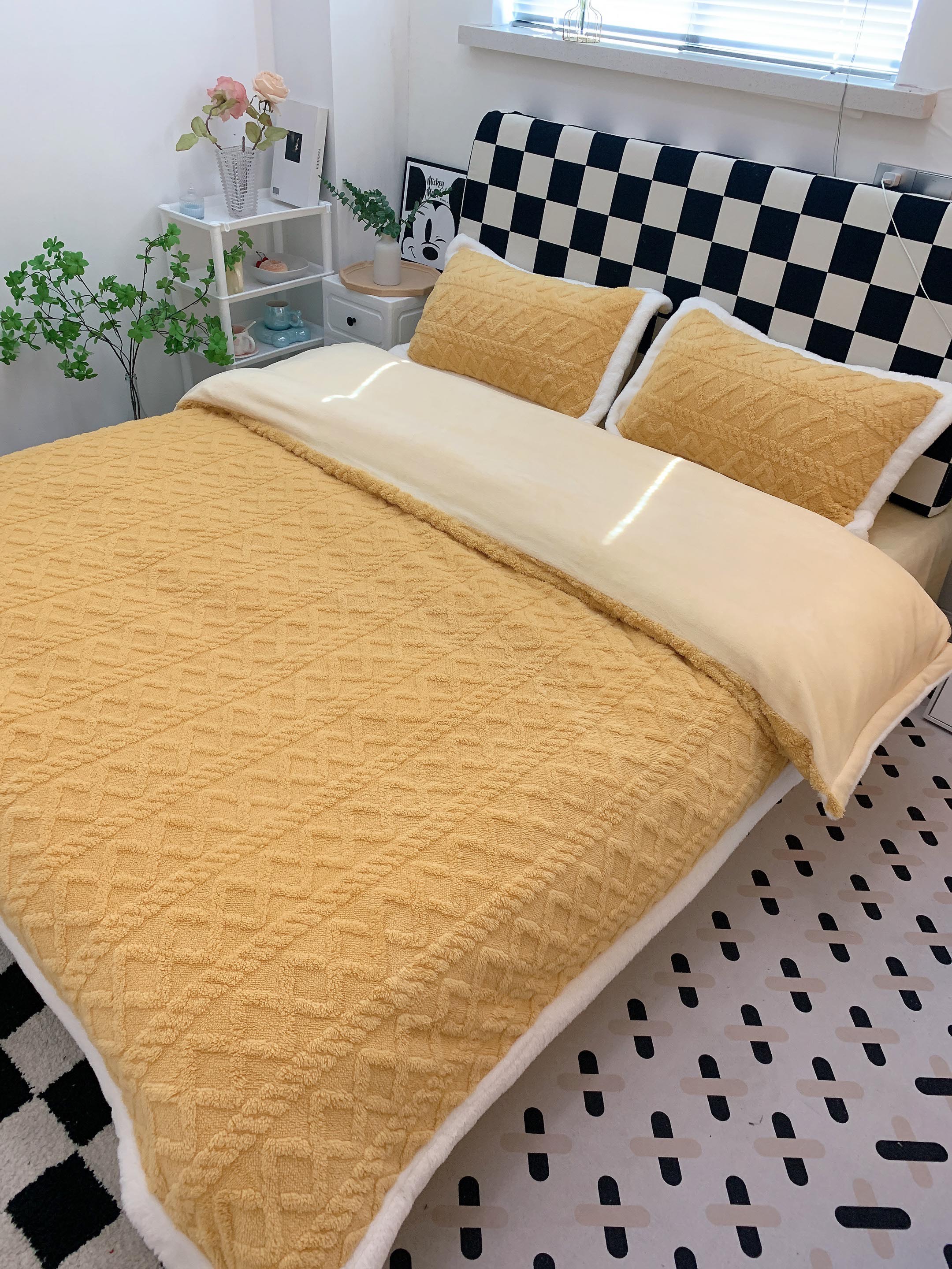 91家纺网 家纺一手货源 找家纺 潮邦 2025【含买家秀】塔芙绒牛奶绒轻奢保暖四件套 塔芙黄