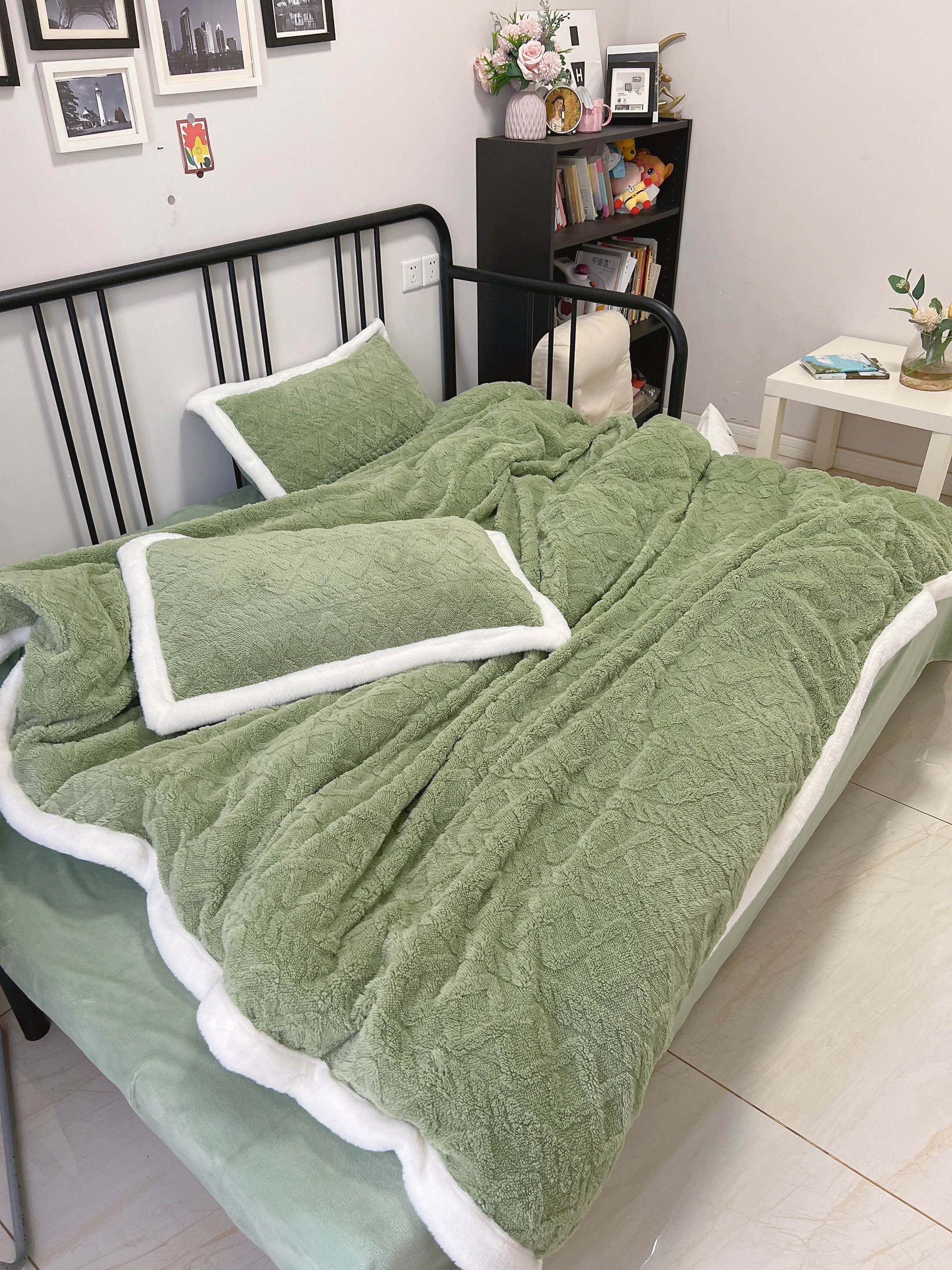 91家纺网 家纺一手货源 找家纺 潮邦 2025【含买家秀】塔芙绒牛奶绒轻奢保暖四件套 塔芙绿