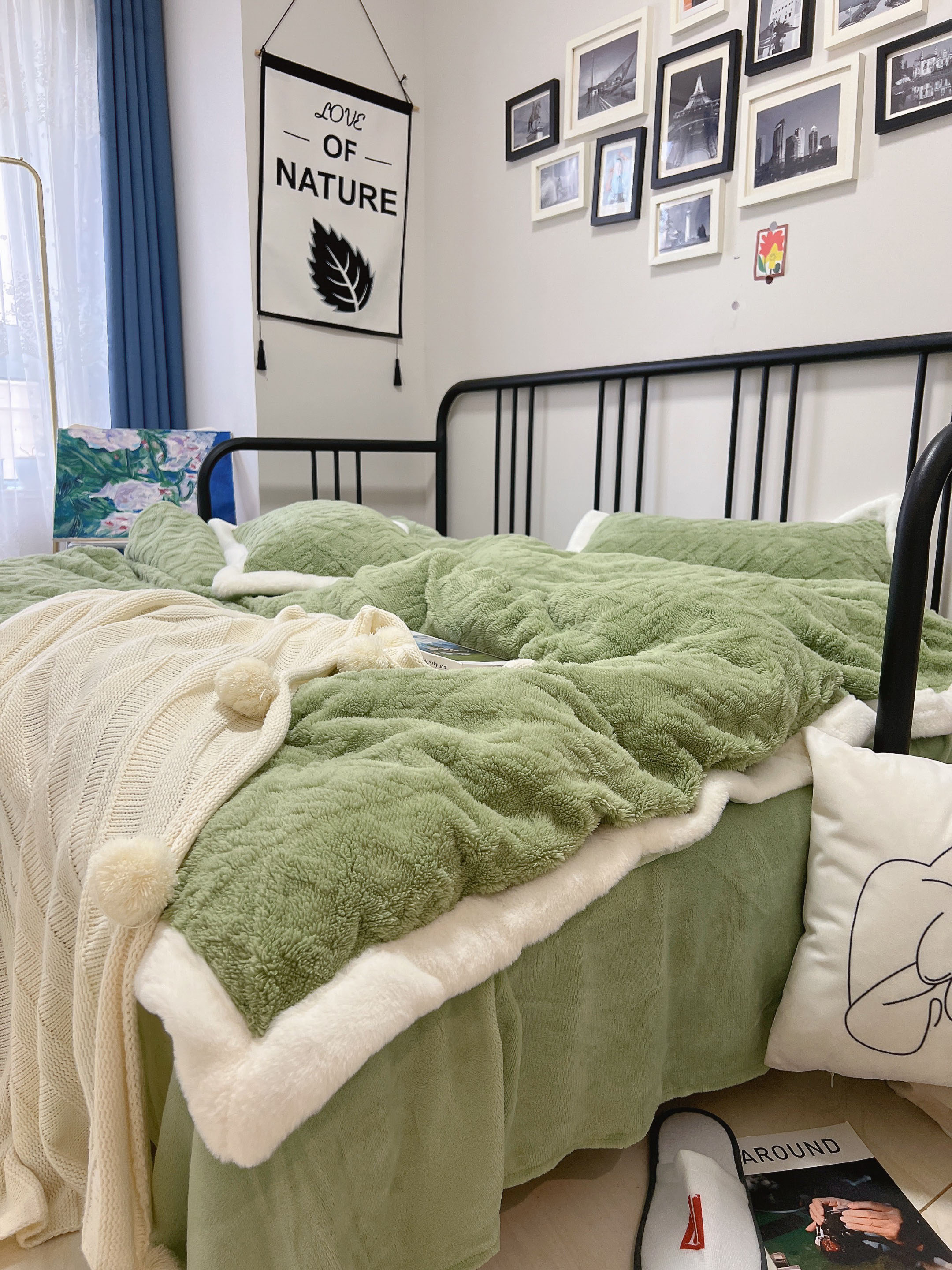 91家纺网 家纺一手货源 找家纺 潮邦 2025【含买家秀】塔芙绒牛奶绒轻奢保暖四件套 塔芙绿