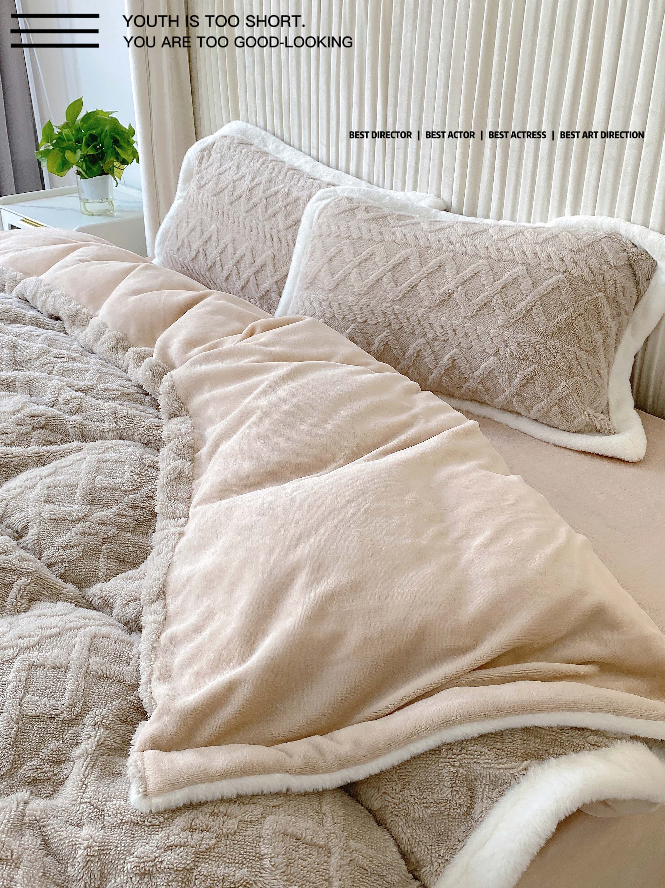 91家纺网 家纺一手货源 找家纺 潮邦2025【含买家秀】塔芙绒牛奶绒轻奢保暖四件套 塔芙浅咖