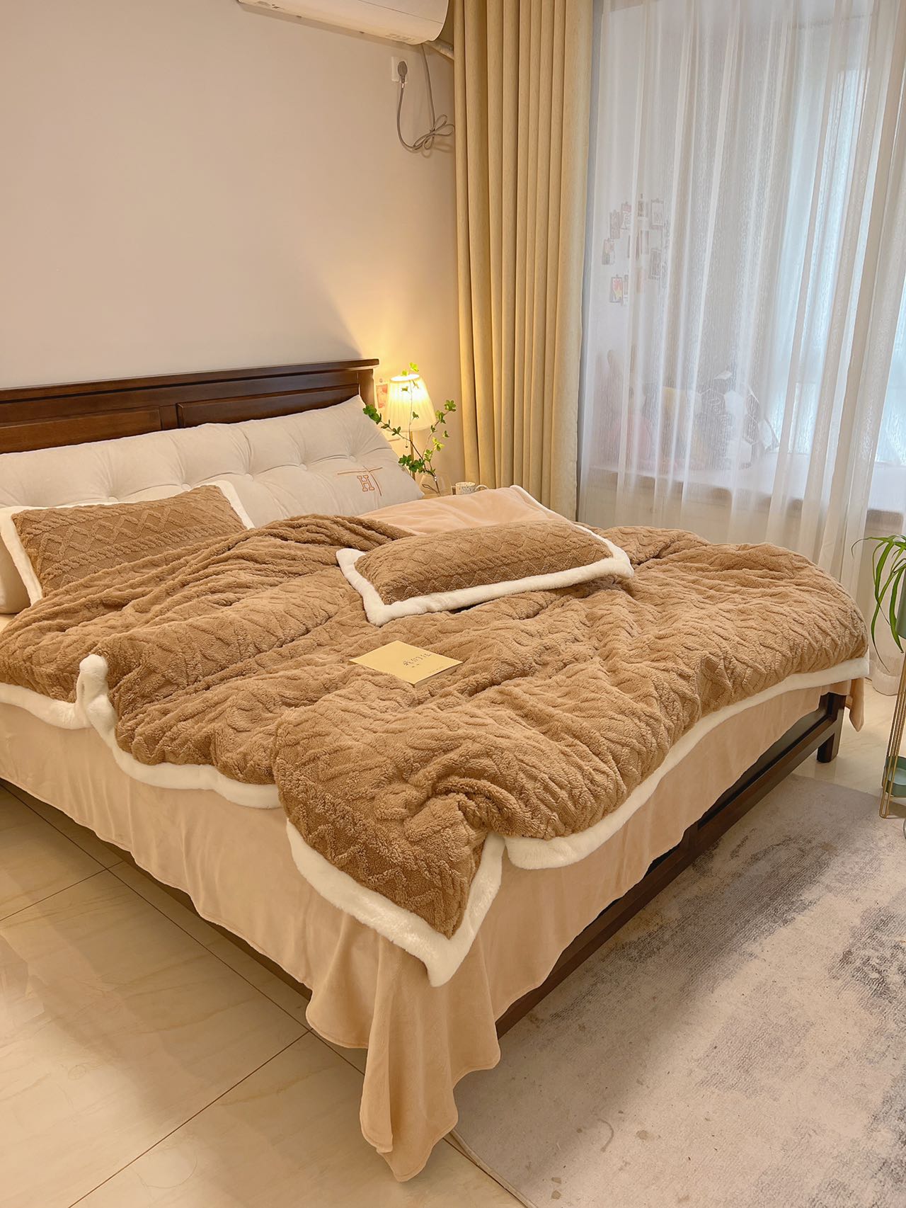 91家纺网 家纺一手货源 找家纺 潮邦2025【含买家秀】塔芙绒牛奶绒轻奢保暖四件套 塔芙深咖