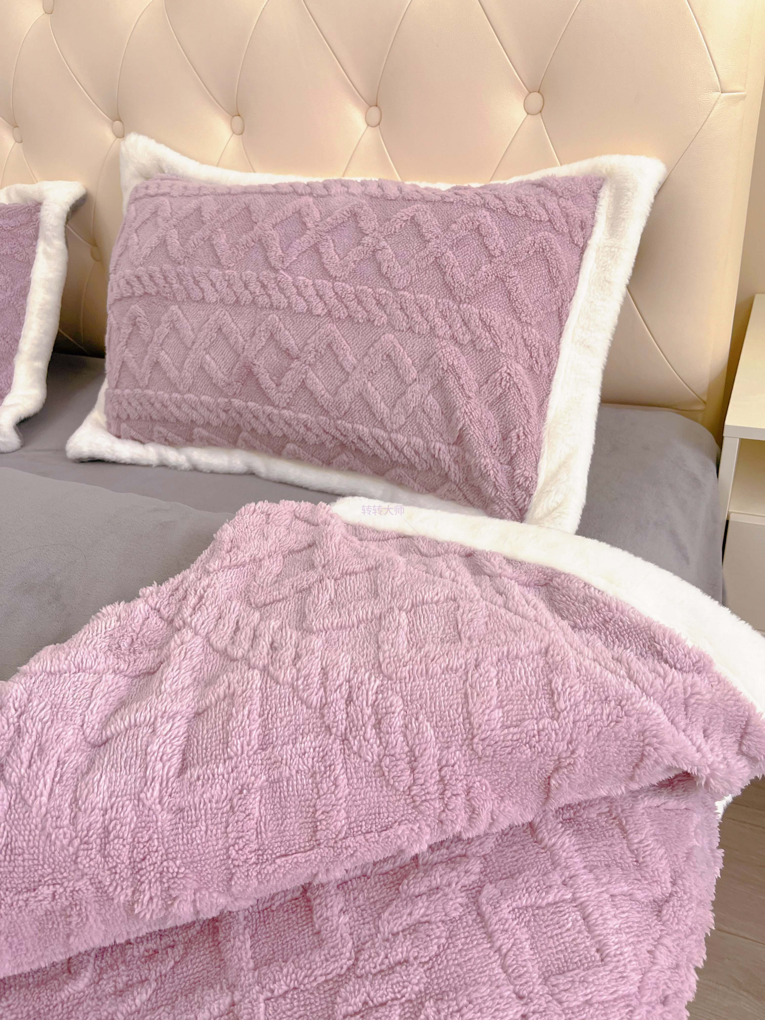 91家纺网 家纺一手货源 找家纺 潮邦2025【含买家秀】塔芙绒牛奶绒轻奢保暖四件套 塔芙紫