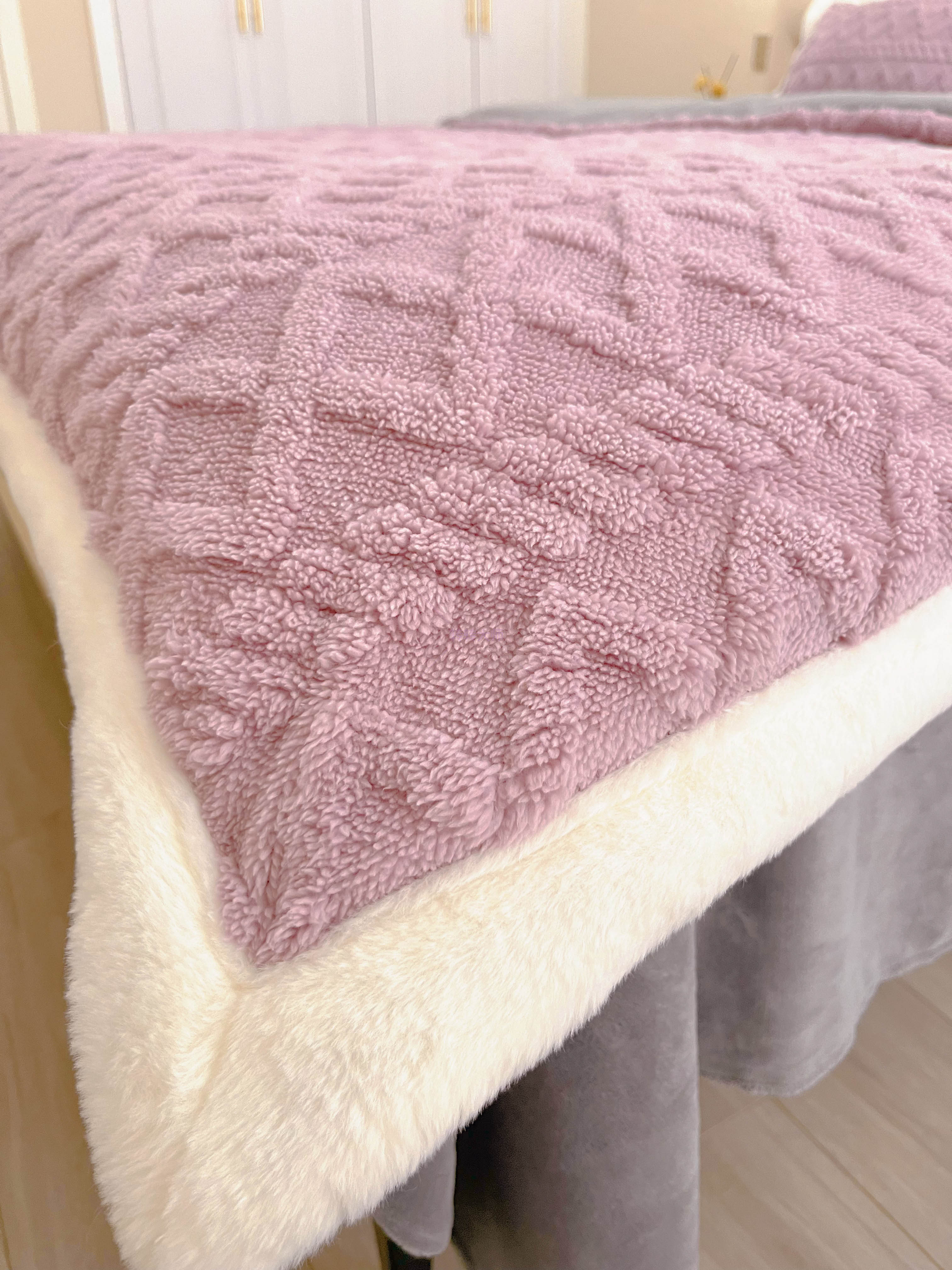 91家纺网 家纺一手货源 找家纺 潮邦2025【含买家秀】塔芙绒牛奶绒轻奢保暖四件套 塔芙紫