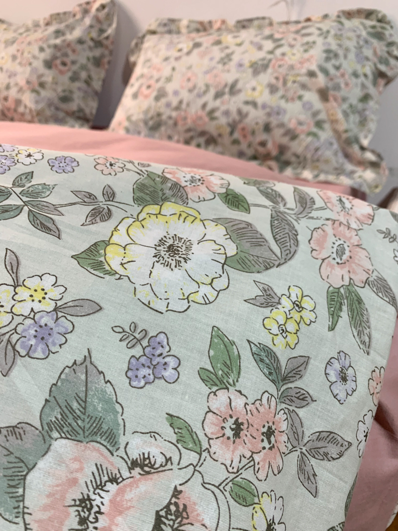 91家纺网 家纺一手货源 找家纺 潮邦 2025新款全棉韩式复古风四件套系列 优雅花香