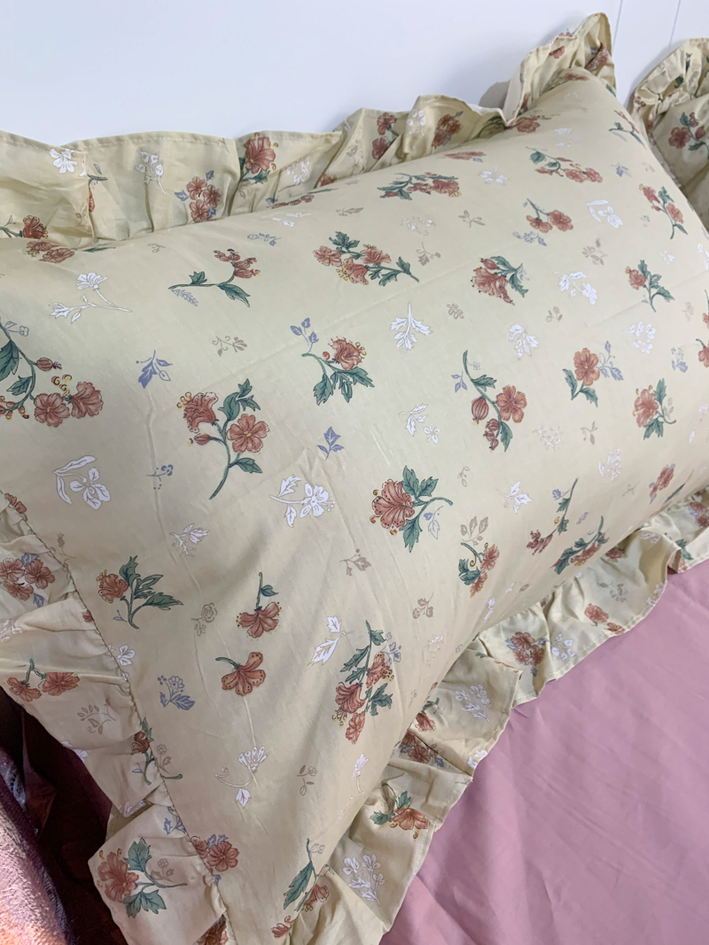 91家纺网 家纺一手货源 找家纺 潮邦 2025新款全棉韩式复古风四件套系列 花悦