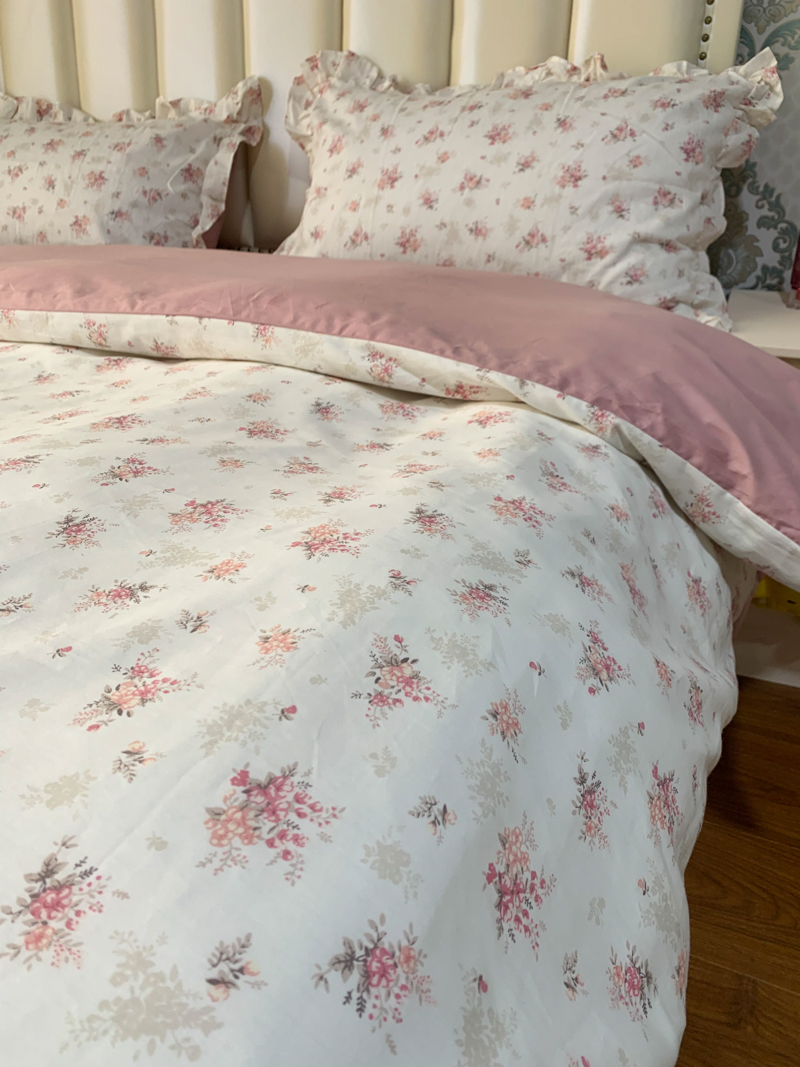 91家纺网 家纺一手货源 找家纺 潮邦 2025新款全棉韩式复古风四件套系列 屋顶花园