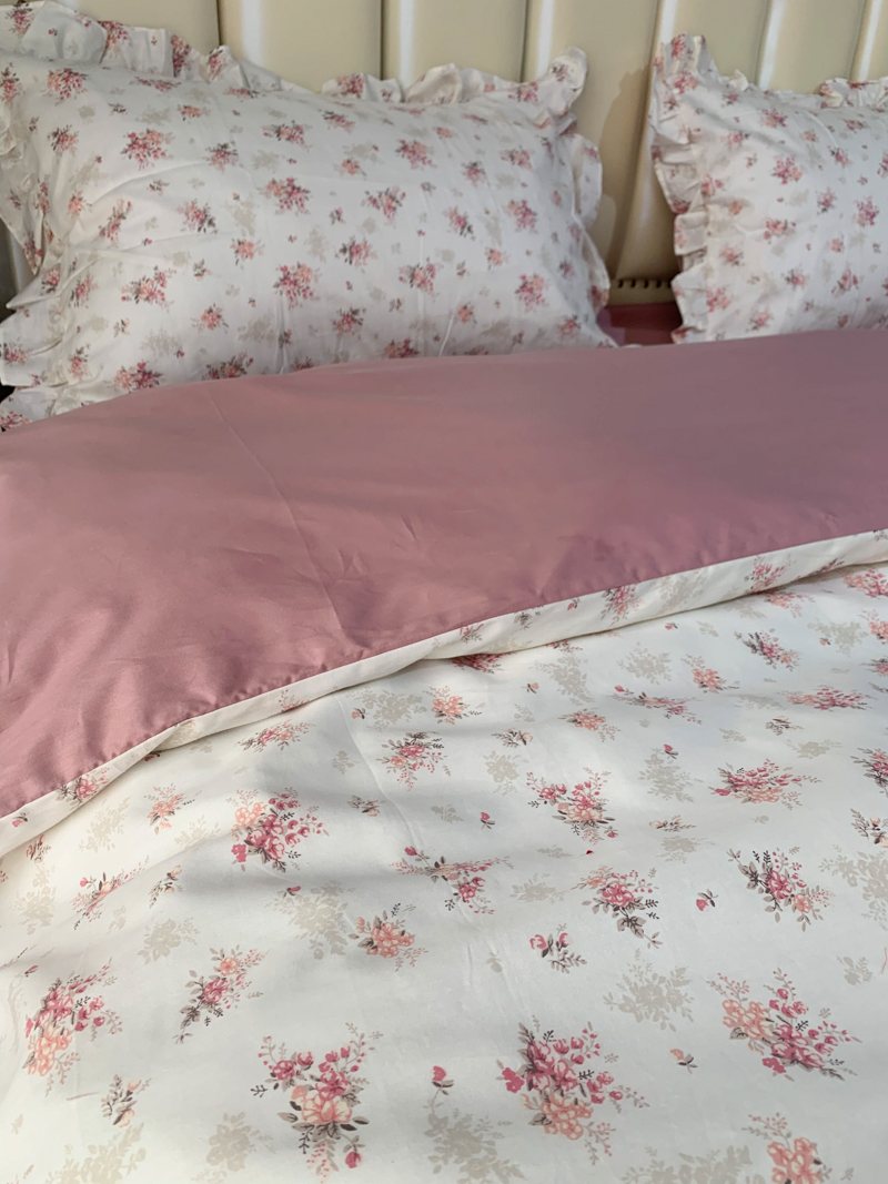 91家纺网 家纺一手货源 找家纺 潮邦 2025新款全棉韩式复古风四件套系列 屋顶花园