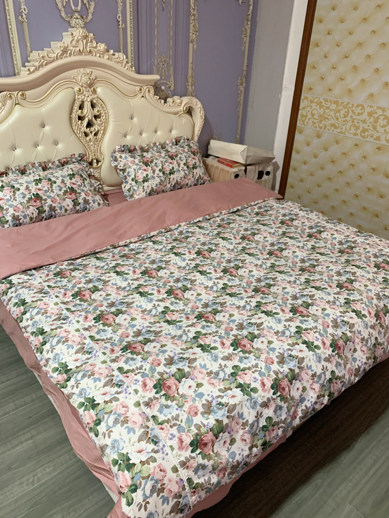 91家纺网 家纺一手货源 找家纺 潮邦 2025新款全棉韩式复古风四件套系列 香雪兰