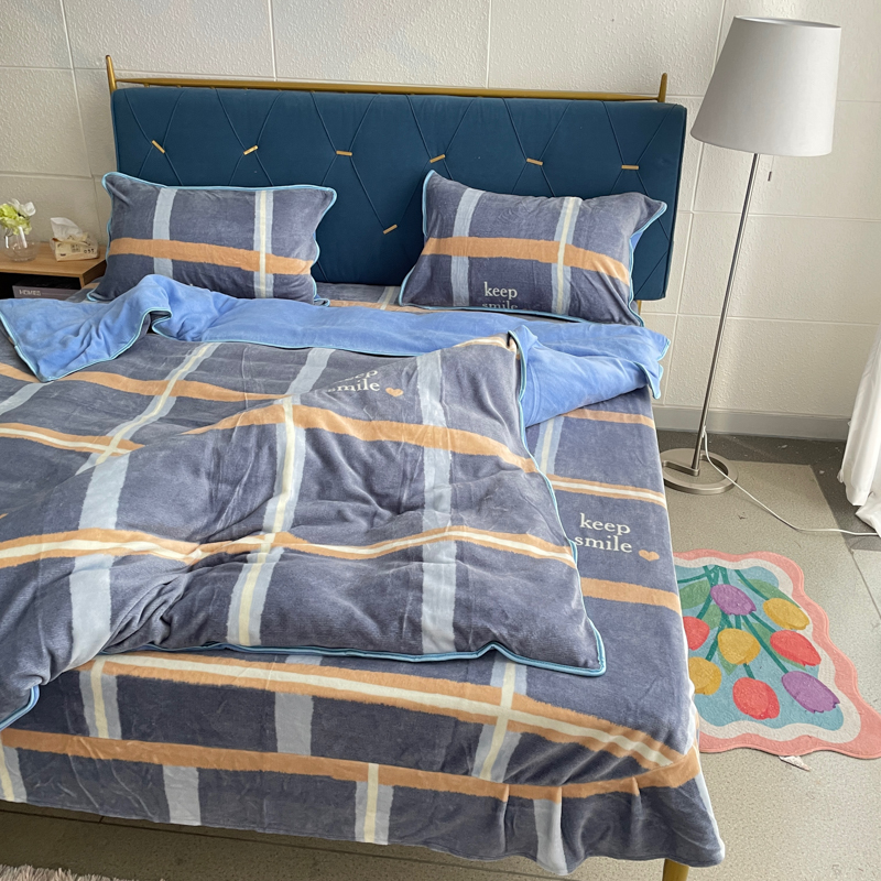 91家纺网 家纺一手货源 找家纺 金鑫汇 2022新款牛奶绒四件套系列 初遇