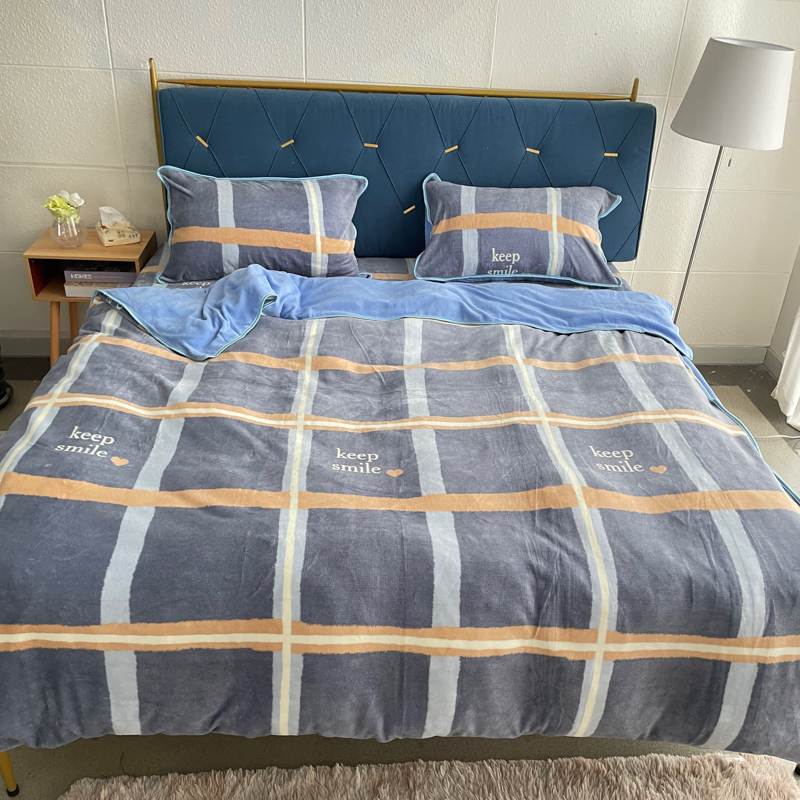 91家纺网 家纺一手货源 找家纺 金鑫汇 2022新款牛奶绒四件套系列 初遇