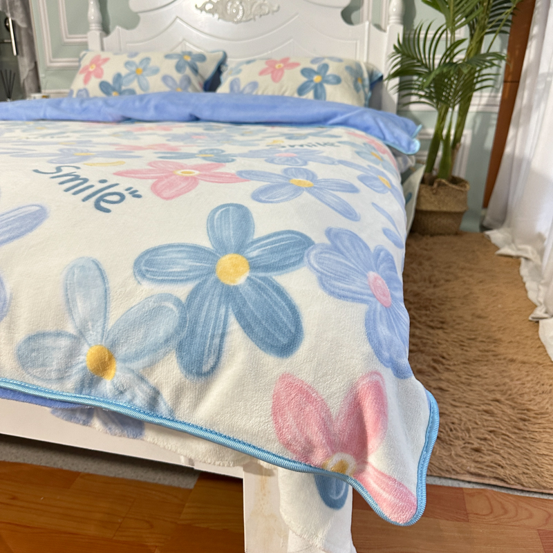 91家纺网 家纺一手货源 找家纺 金鑫汇 2022新款牛奶绒四件套系列 情人恰恰