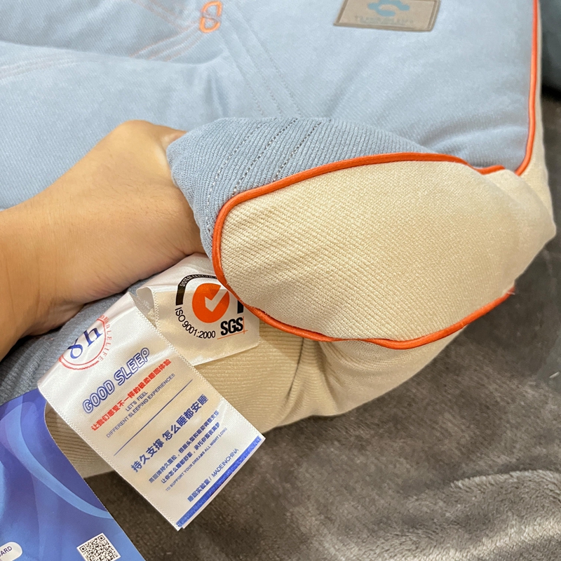 91家纺网 家纺一手货源 找家纺 昕科 2022新款四季零压透气枕枕芯枕头-实拍零压1号单边款