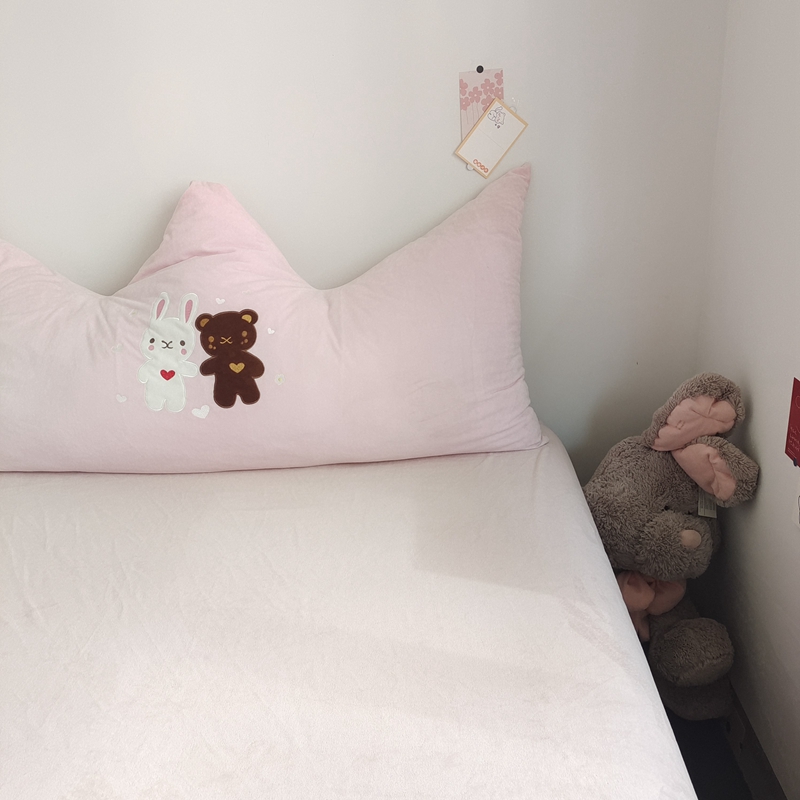 91家纺网 家纺一手货源 找家纺 好阁 2022新款200g牛奶绒单品床笠 湘妃粉