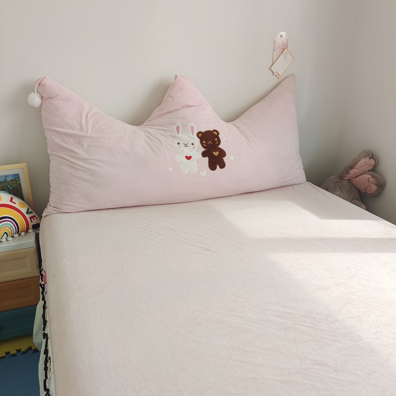 91家纺网 家纺一手货源 找家纺 好阁 2022新款200g牛奶绒单品床笠 湘妃粉