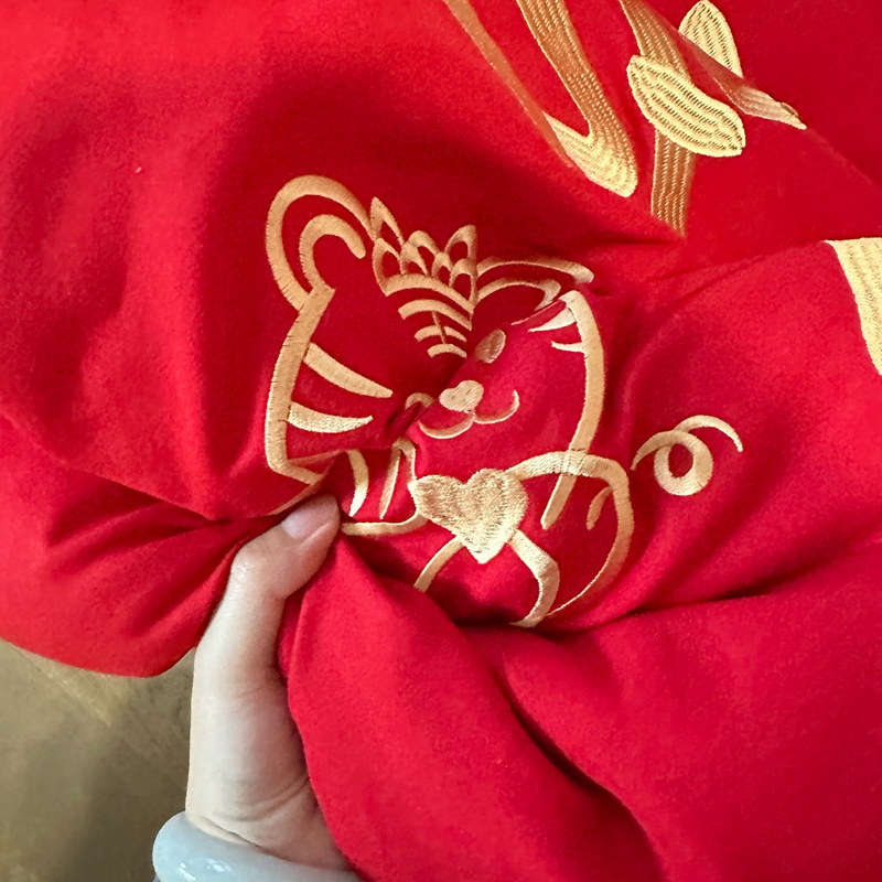 91家纺网 家纺一手货源 找家纺 （总）玉雅家纺 2025新款亲肤棉刺绣婚庆四件套