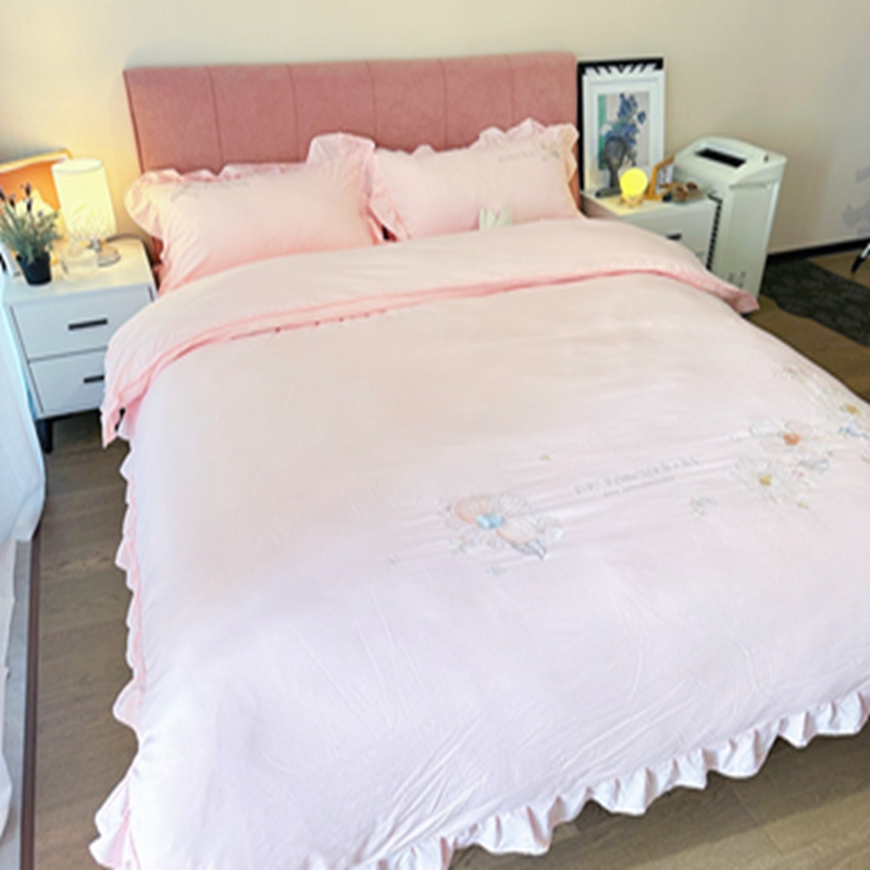 91家纺网 家纺一手货源 找家纺 （总）ab家纺 2023新款满绣水洗棉四件套