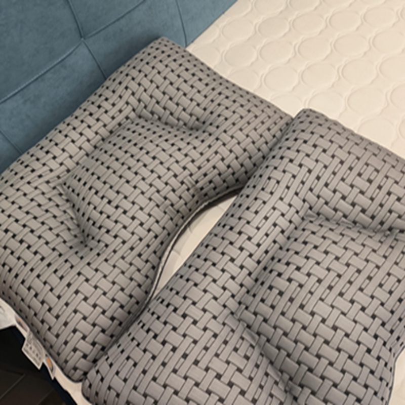 91家纺网 家纺一手货源 找家纺 （总）她喜爱枕芯枕头 2023新款针织灰色T型护颈枕