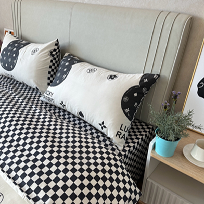 91家纺网 家纺一手货源 找家纺 感遇2022新款全棉印花四件套系列 幸运兔